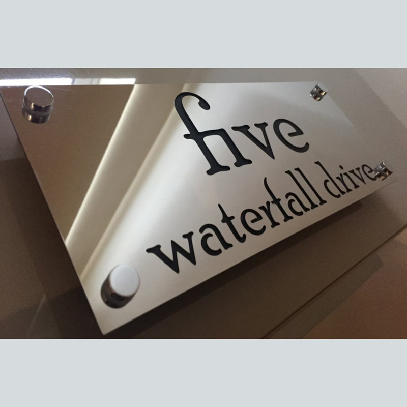 RetroVesta Personalized Acrylic Nameplate – 6x12 Custom Size for Home & Office