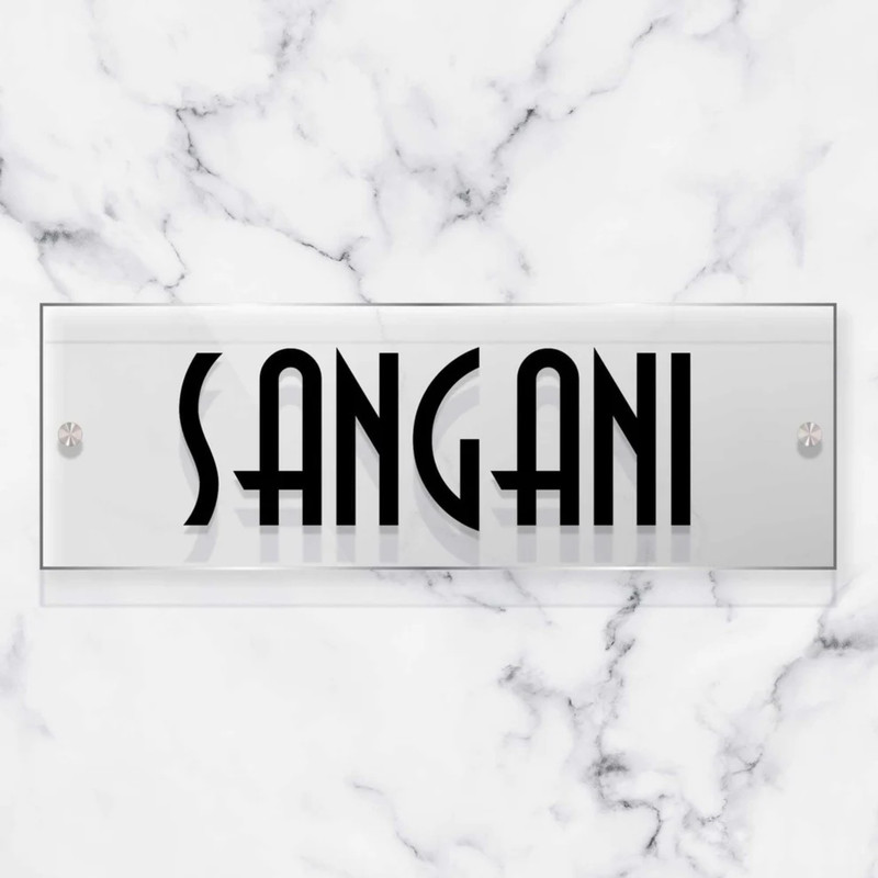 RetroVesta 6x12 Acrylic Nameplate  Custom Design for a Personal Touch