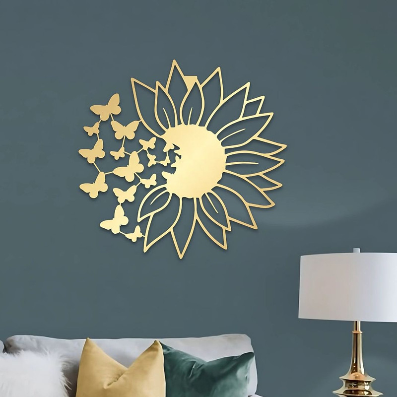 RetroVesta Artistic Metal Wall Sculptures Ideal for Modern Living Rooms, Offices, and Hallways