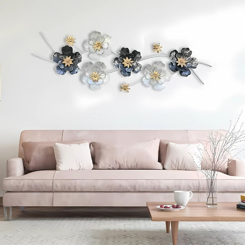 RetroVesta Metal Wall Art for Living Rooms Beautiful, Handcrafted Sculptures for Modern Spaces