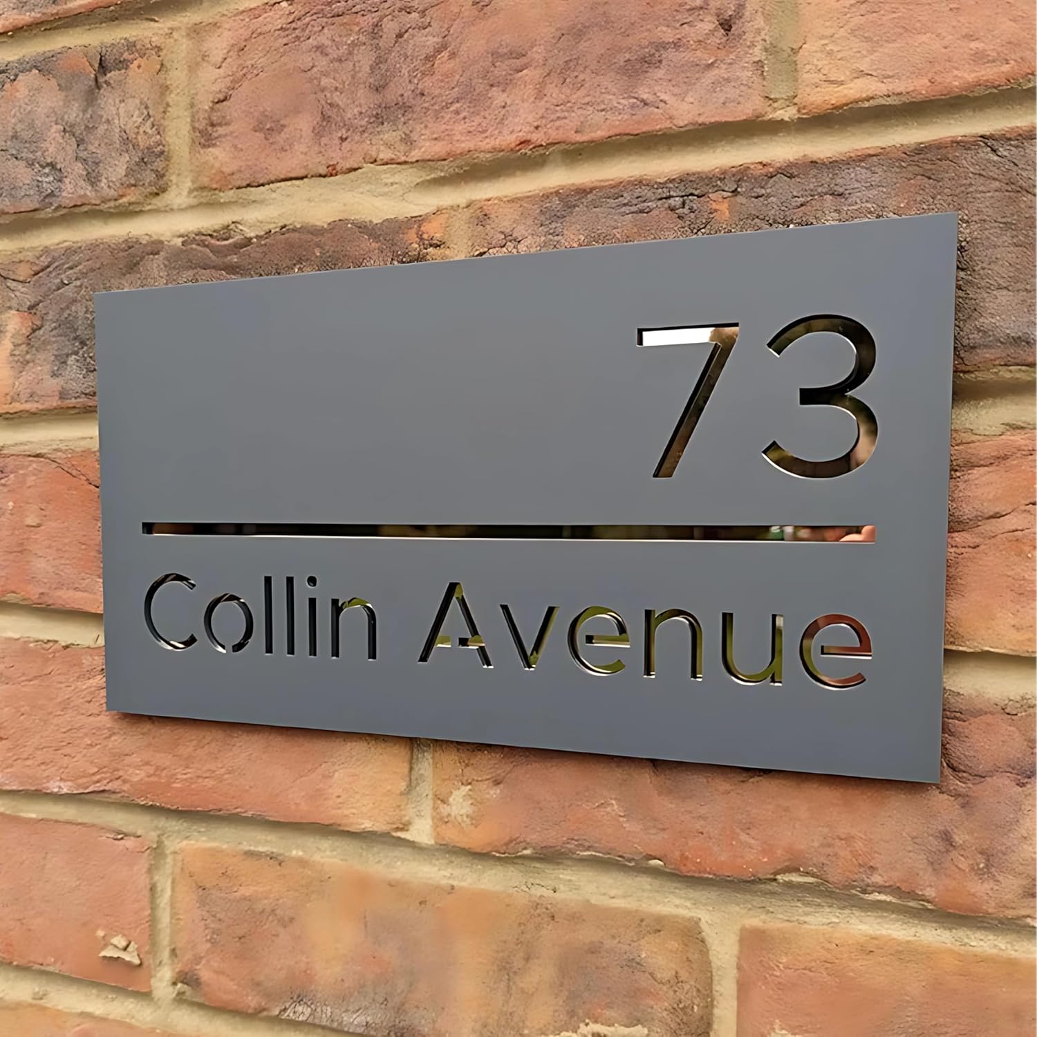 RetroVesta Custom Acrylic Name Plate for Home & Office - Waterproof Designer Door Plate, High Gloss Finish 6x12 Inches, Perfect for Flat, Bungalow, Apartment, & Outdoor Entrances (Black Color)