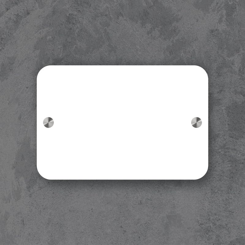 RetroVesta Customizable White & Black Nameplate - Waterproof Designer Door Plate, 8x12 Inches with High Gloss Finish for Home, Office, Apartments & Outdoor Entrances