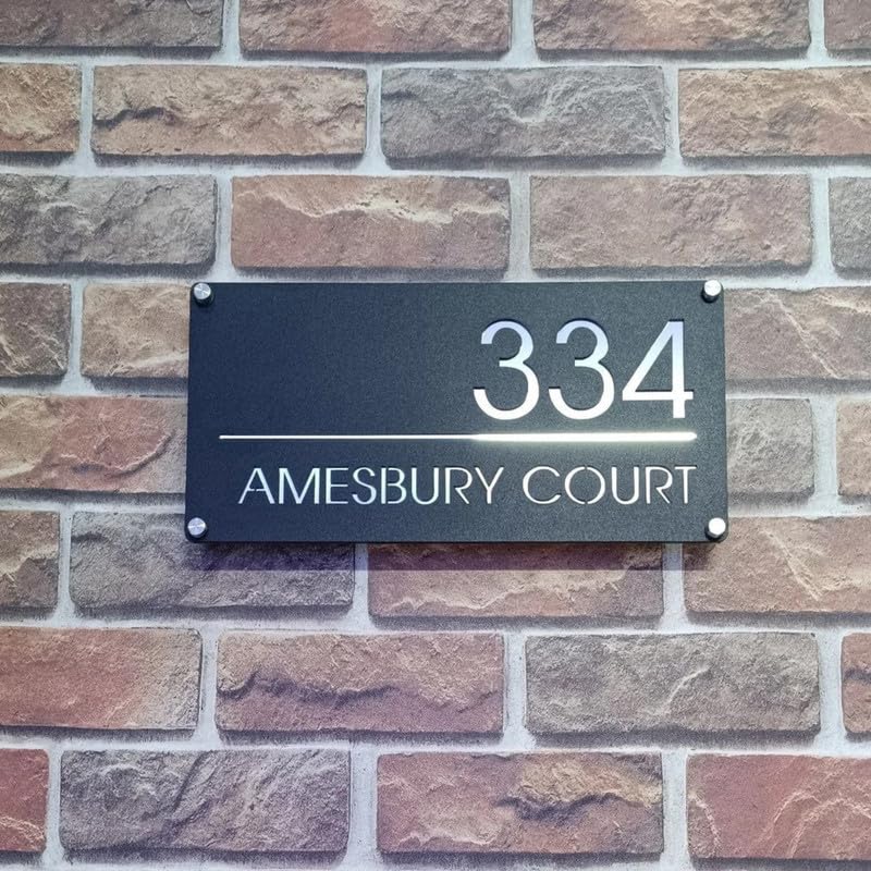 RetroVesta Custom Acrylic Name Plate for Home & Office - Waterproof Designer Door Sign, 6x12 Inches, Ideal for Flats, Apartments & Outdoor Entrances 019 MTB&R-Plain