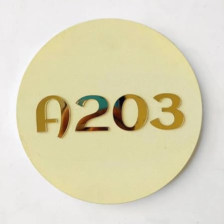 RetroVesta Custom Acrylic Name Plate – 12x12 Inch Waterproof Designer Door Sign for Homes, Offices, Flats, Apartments & Outdoor Entrances 047 C&G-Round