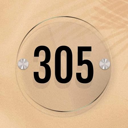 RetroVesta Custom Acrylic Name Plate – 12x12 Inch Waterproof Designer Door Sign for Homes, Offices, Flats, Apartments & Outdoor Entrances 041 C&B-Round-01