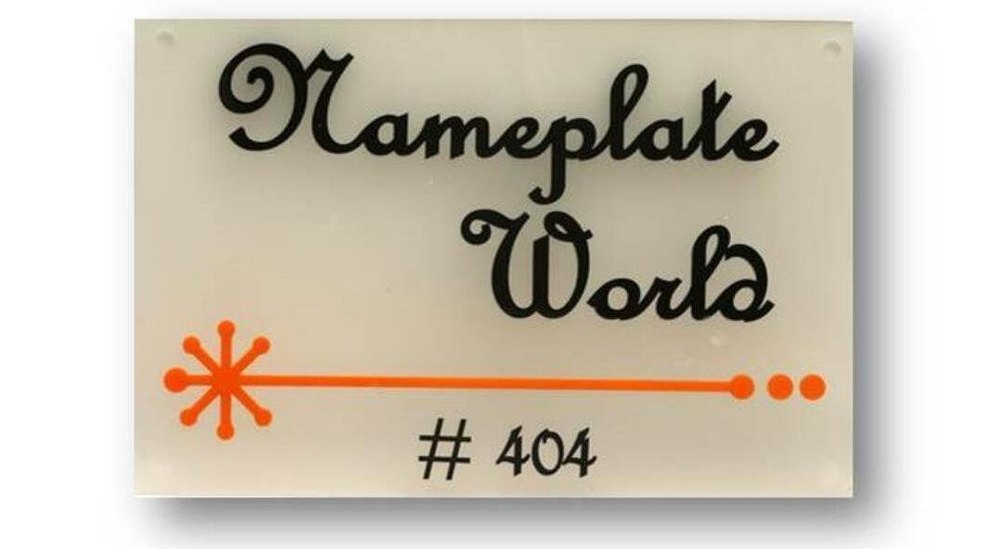 RetroVesta acrylic name plate for home entrance door 8x12 inches and 3 mm thickness