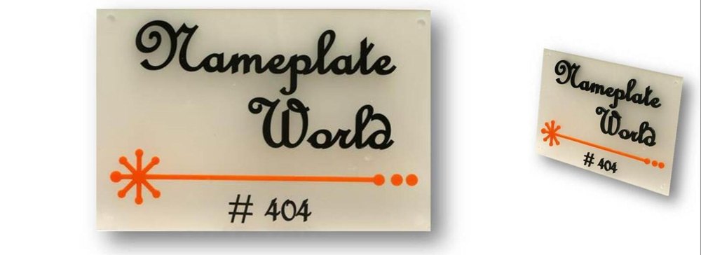 RetroVesta acrylic name plate for home entrance door 8x12 inches and 3 mm thickness