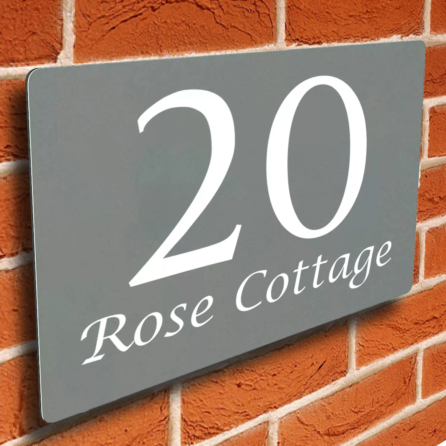RetroVesta Acrylic Name Plate 6x12 inches  for home entrance door