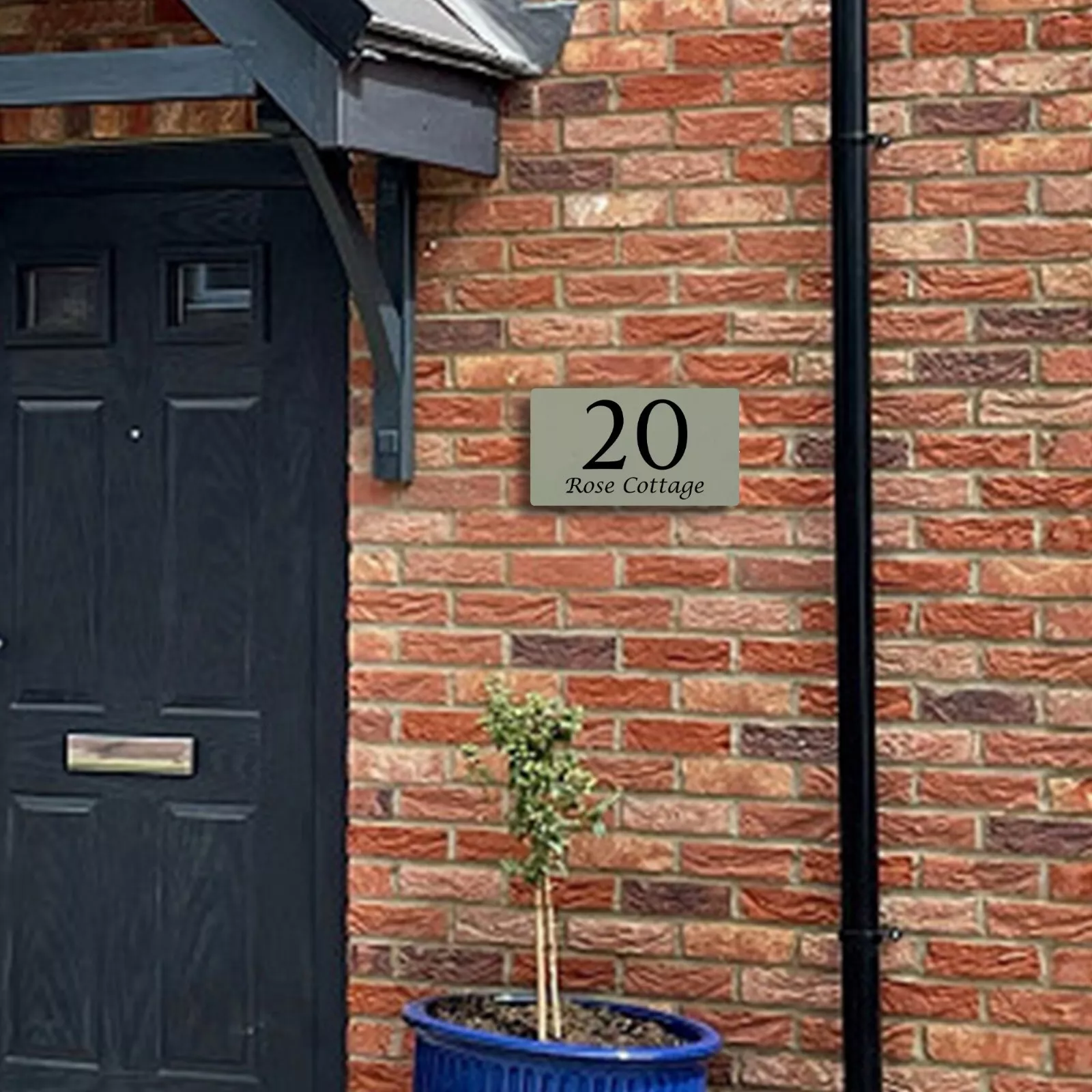 RetroVesta Acrylic Name Plate 6x12 inches  for home entrance door
