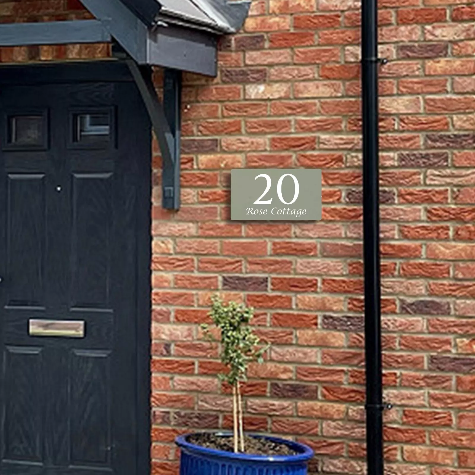RetroVesta Acrylic Name Plate 6x12 inches  for home entrance door