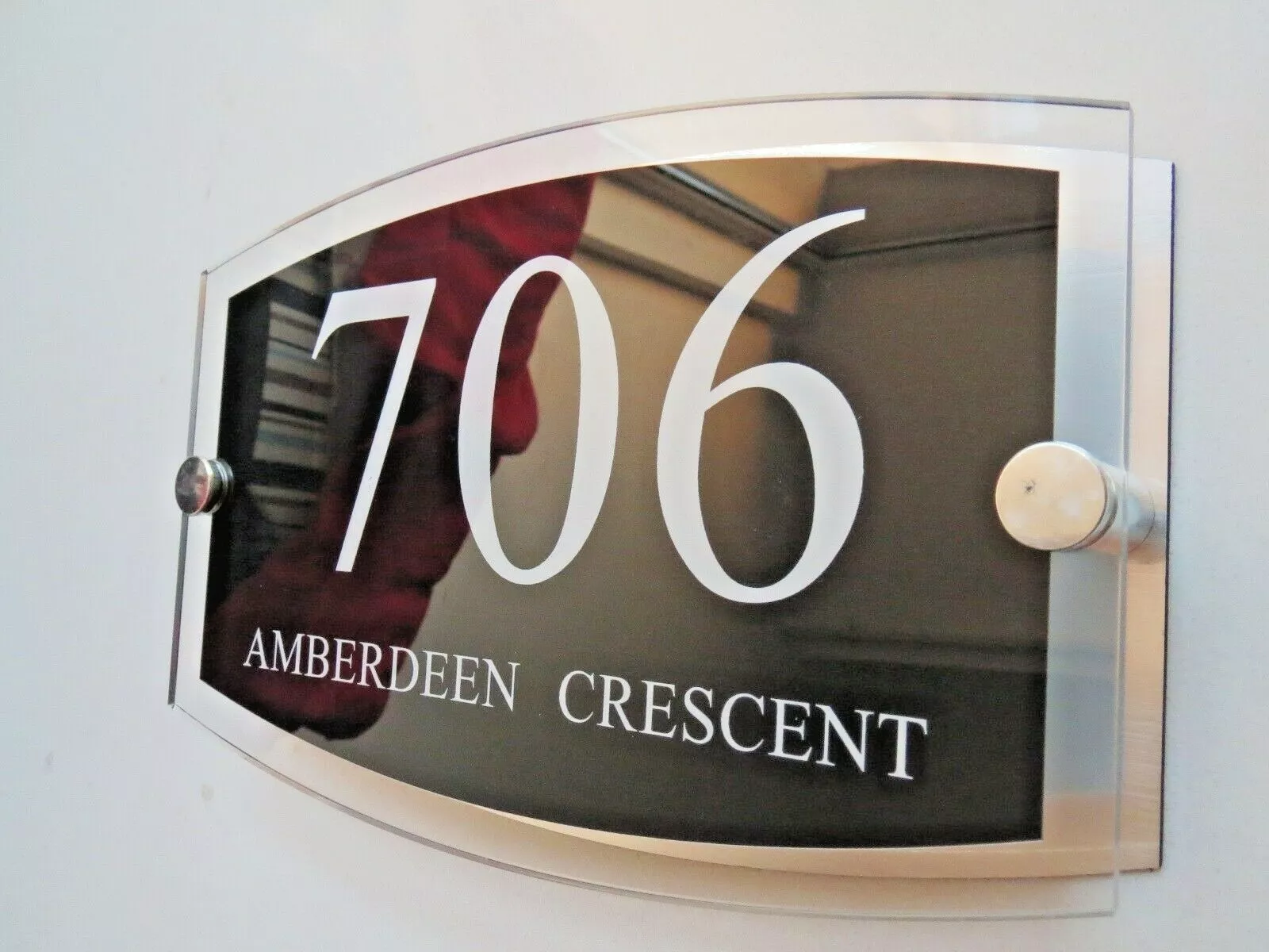 RetroVesta acrylic name plate for home entrance 8x12 inches