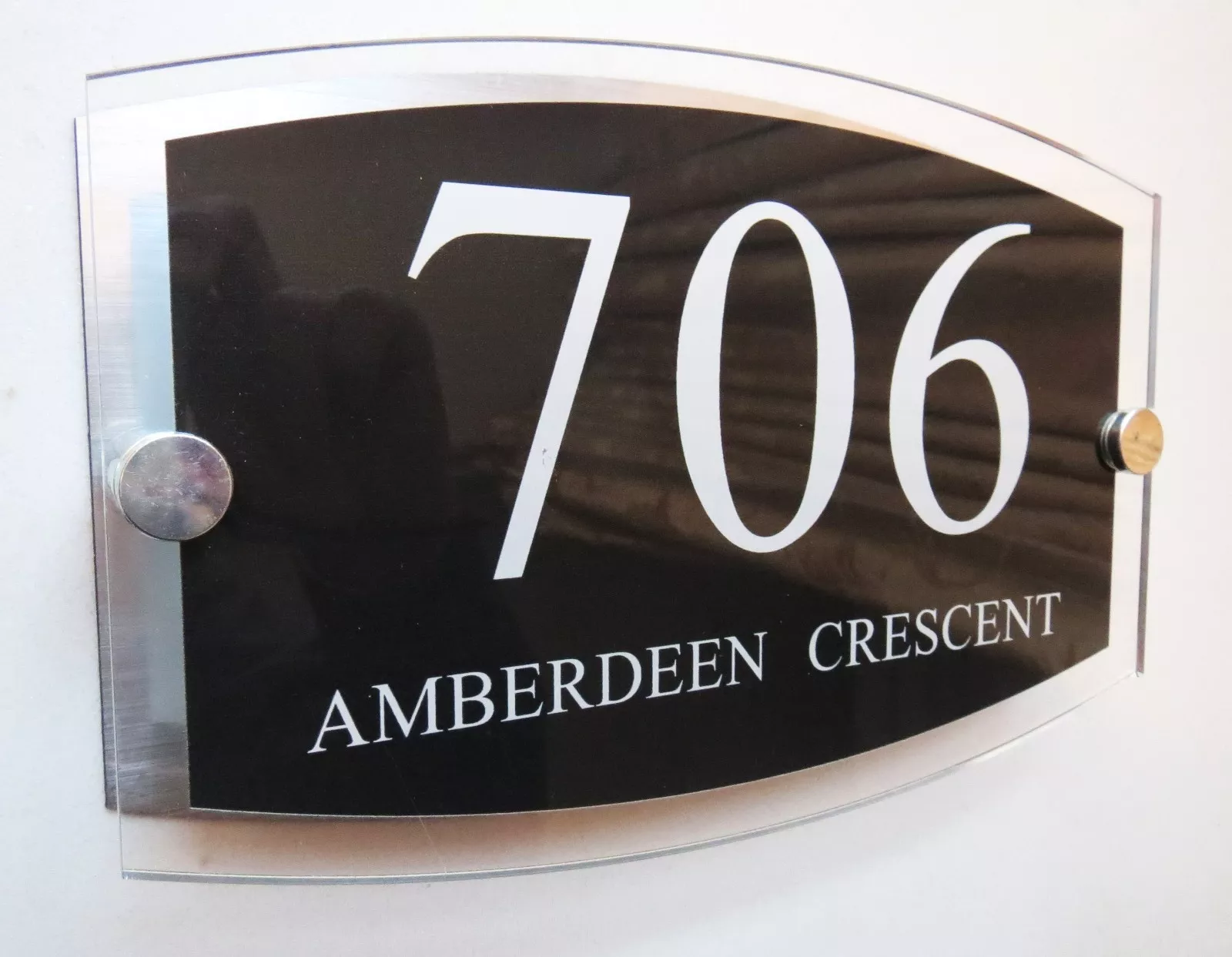 RetroVesta acrylic name plate for home entrance 8x12 inches