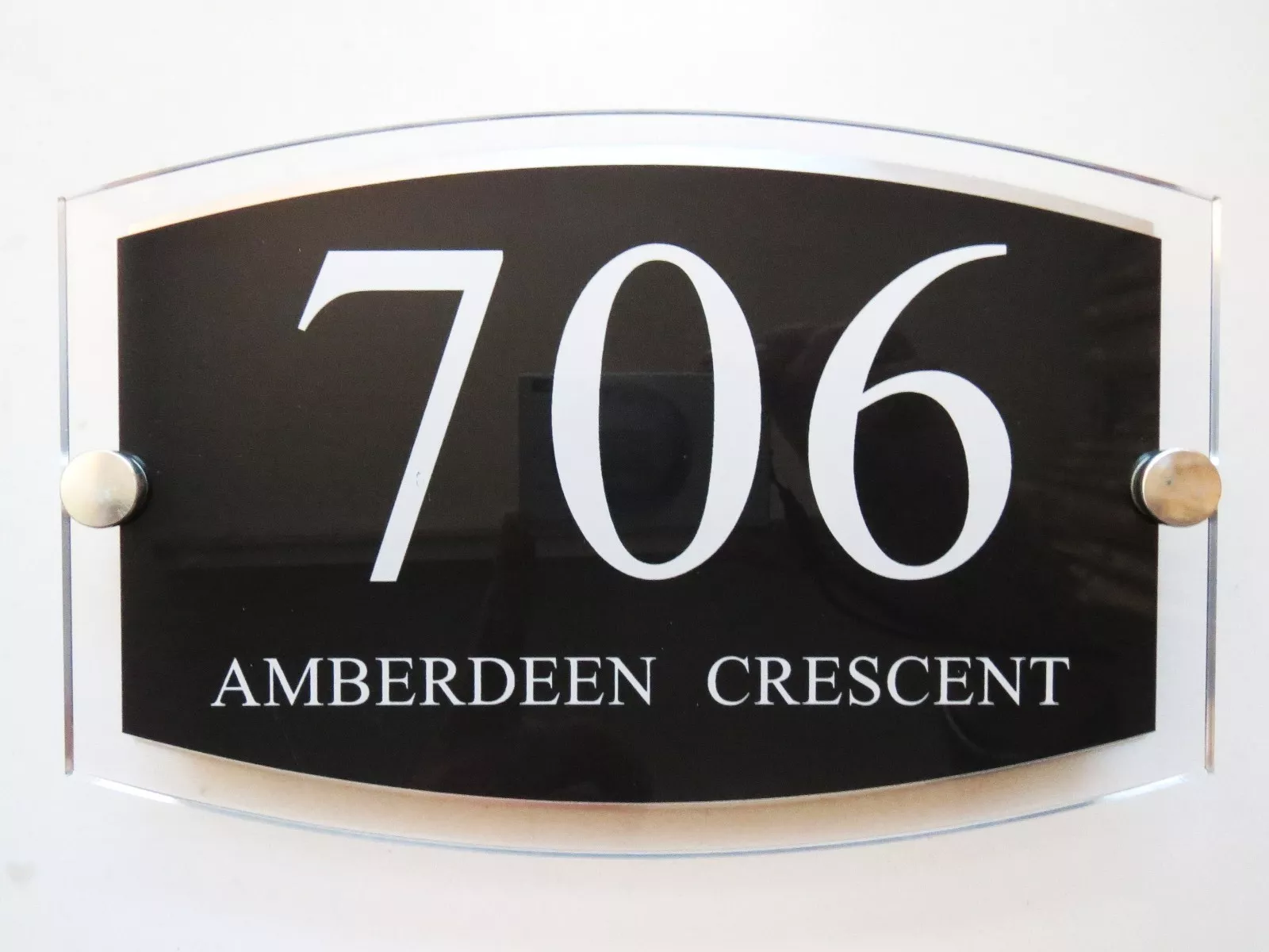 RetroVesta acrylic name plate for home entrance 8x12 inches