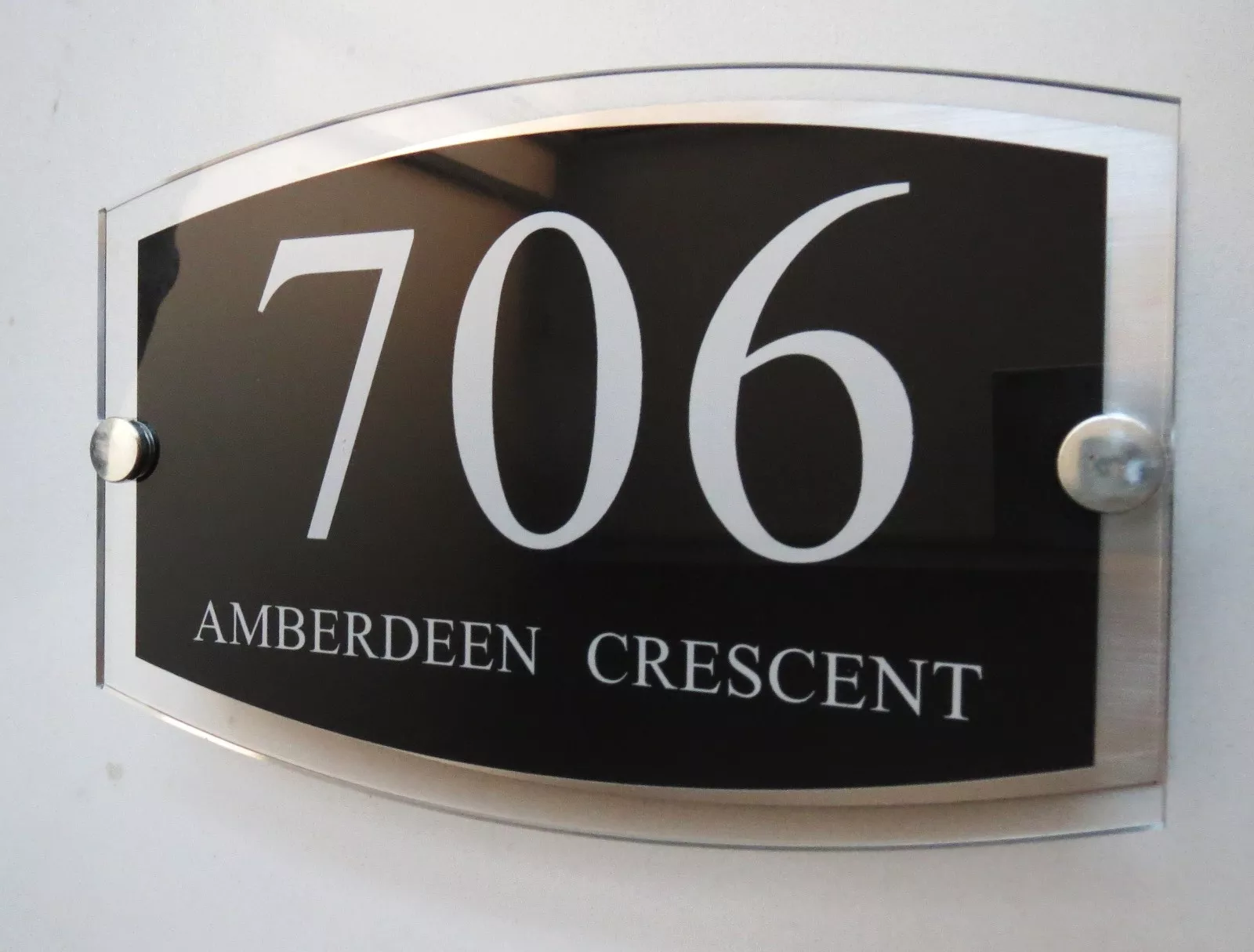 RetroVesta acrylic name plate for home entrance 8x12 inches