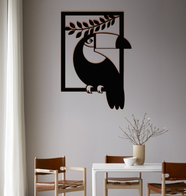 Toucan Wall Art Expertly crafted wooden wall hanging to complement any room’s aesthetic