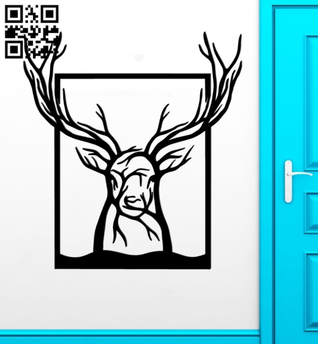 Deer Head Wall Art Transform your walls with RetroVesta’s artistic wooden decor.