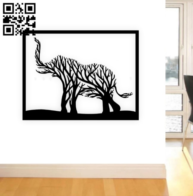 Tree Elephant Wall Art 5mm MDF wooden wall panel – lightweight, durable, and visually appealing.