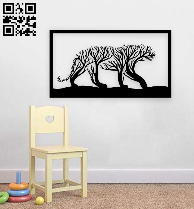 Tree Shaped Animal Wall Art RetroVesta Room Wall Hanging – 5mm MDF Wooden Art for Elegant Decor