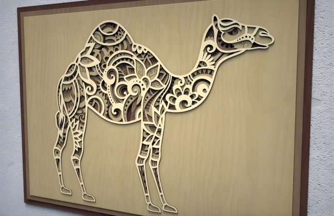 Wooden Camel Wall Art 5mm MDF Wooden Wall Accent – RetroVesta Handcrafted Home Decor