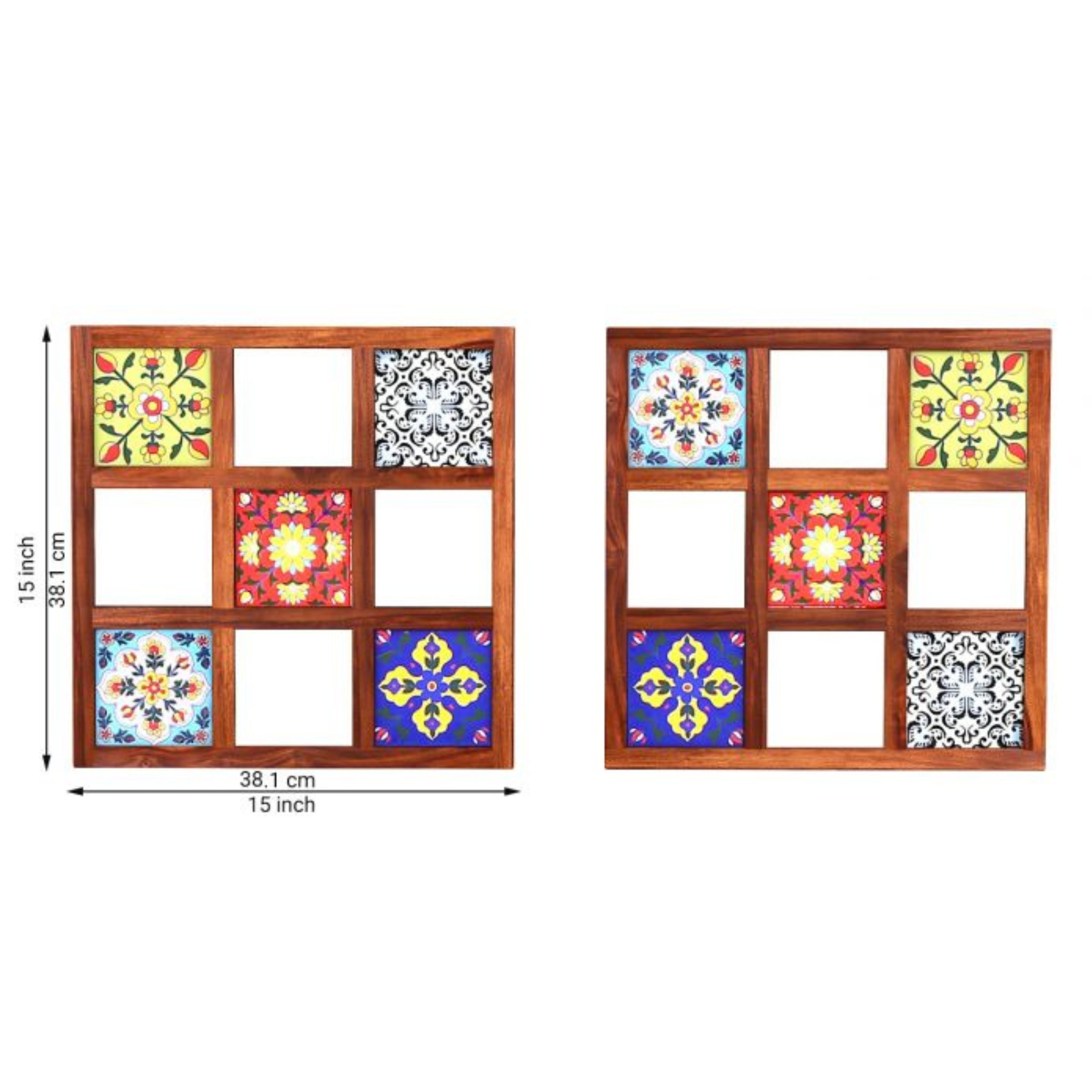 RetroVesta Decorative Wooden Mirror Wall Panels