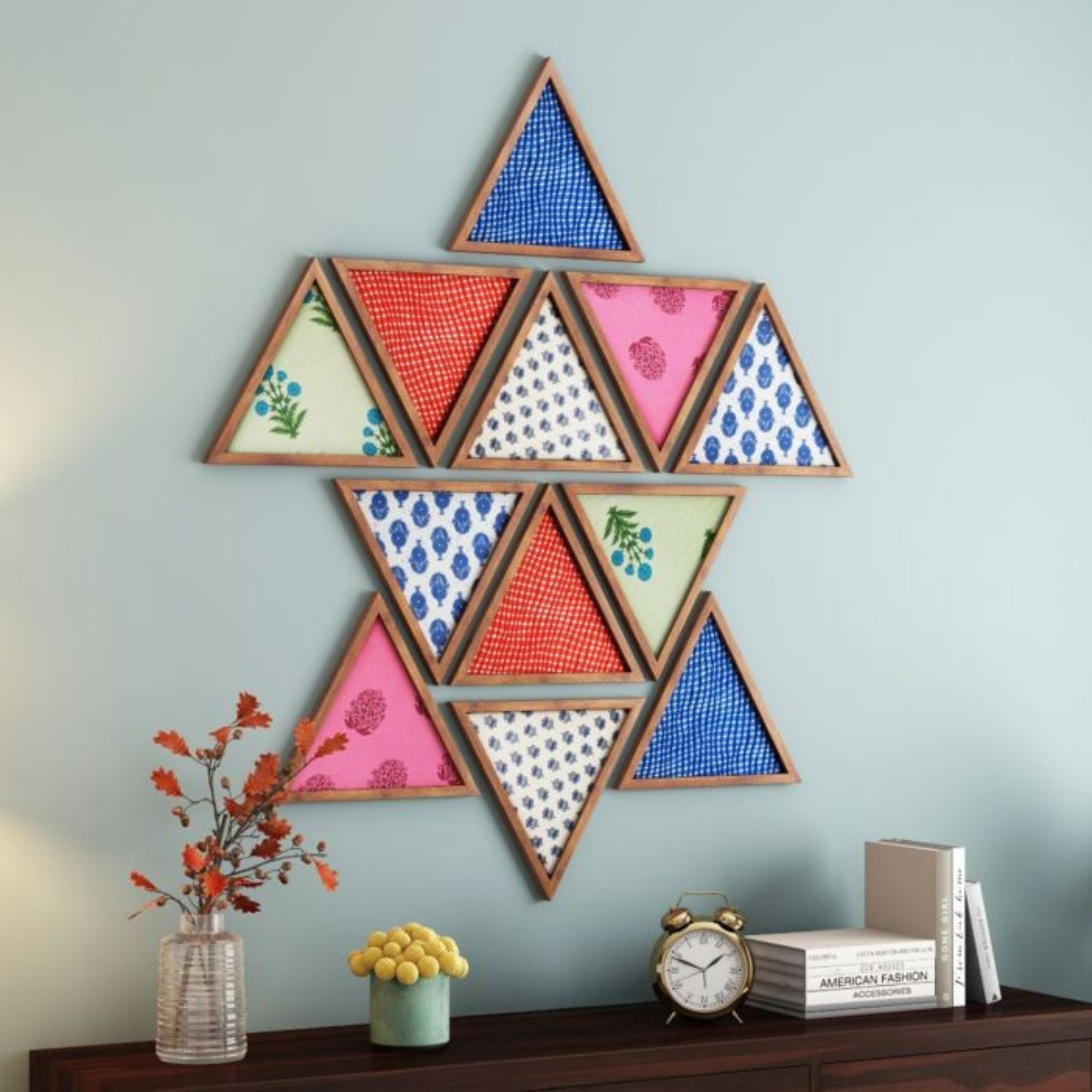 RetroVesta Geometric Multi-Patterned Wall Art