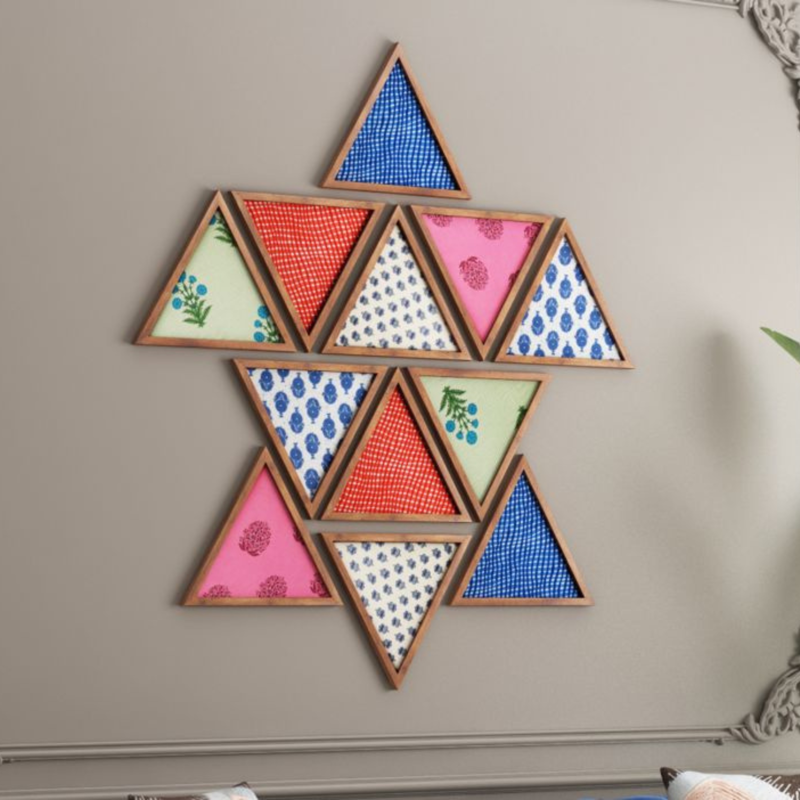 RetroVesta Geometric Multi-Patterned Wall Art