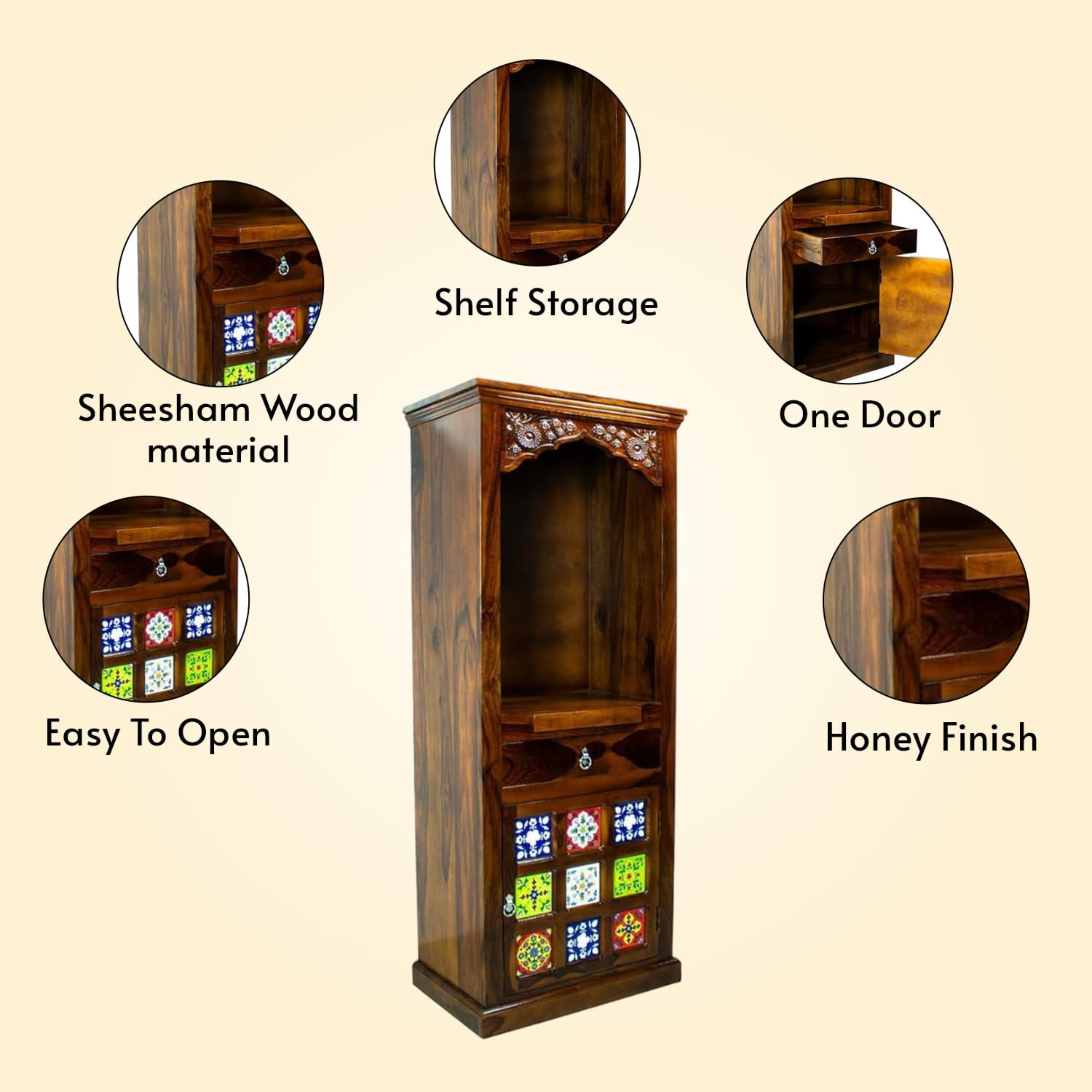 RetroVesta Brand Handcrafted Wooden Pooja Mandir