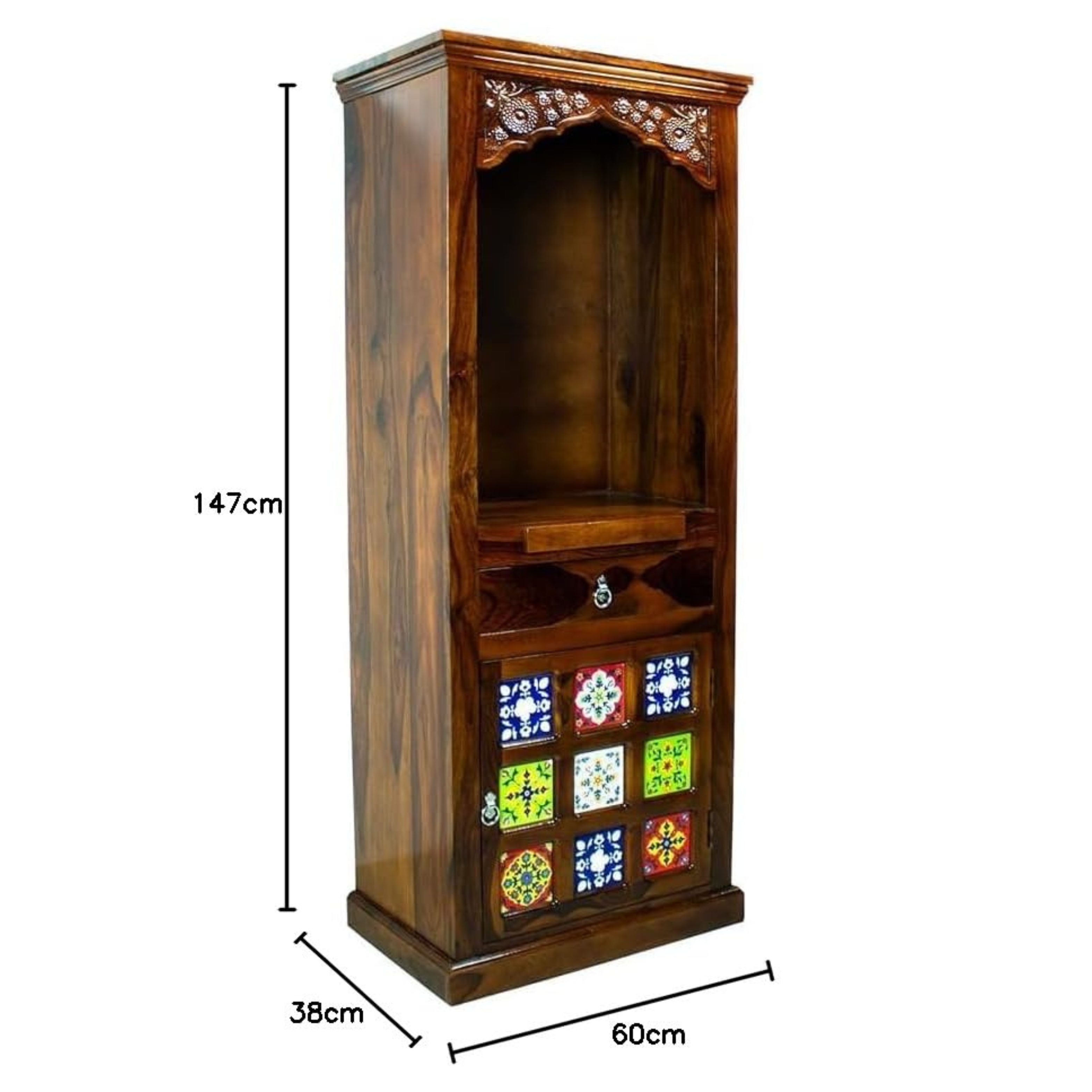 RetroVesta Brand Handcrafted Wooden Pooja Mandir