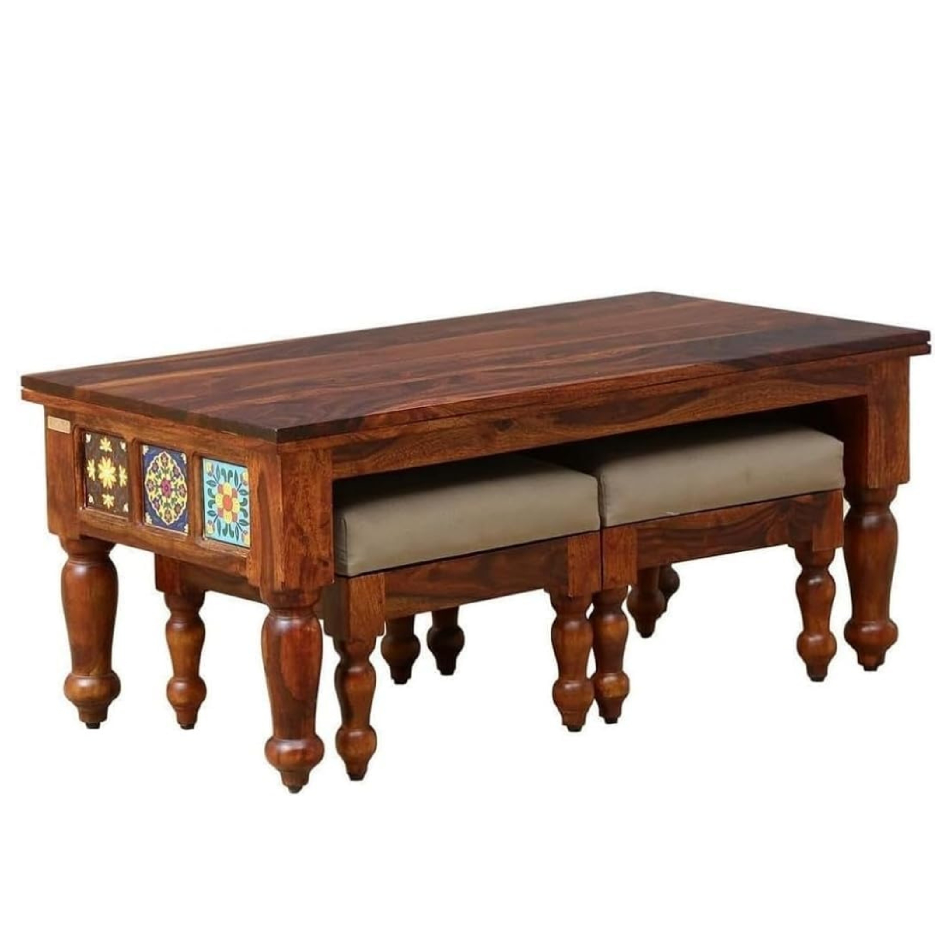 RetroVesta Brand Wooden Coffee Table Set