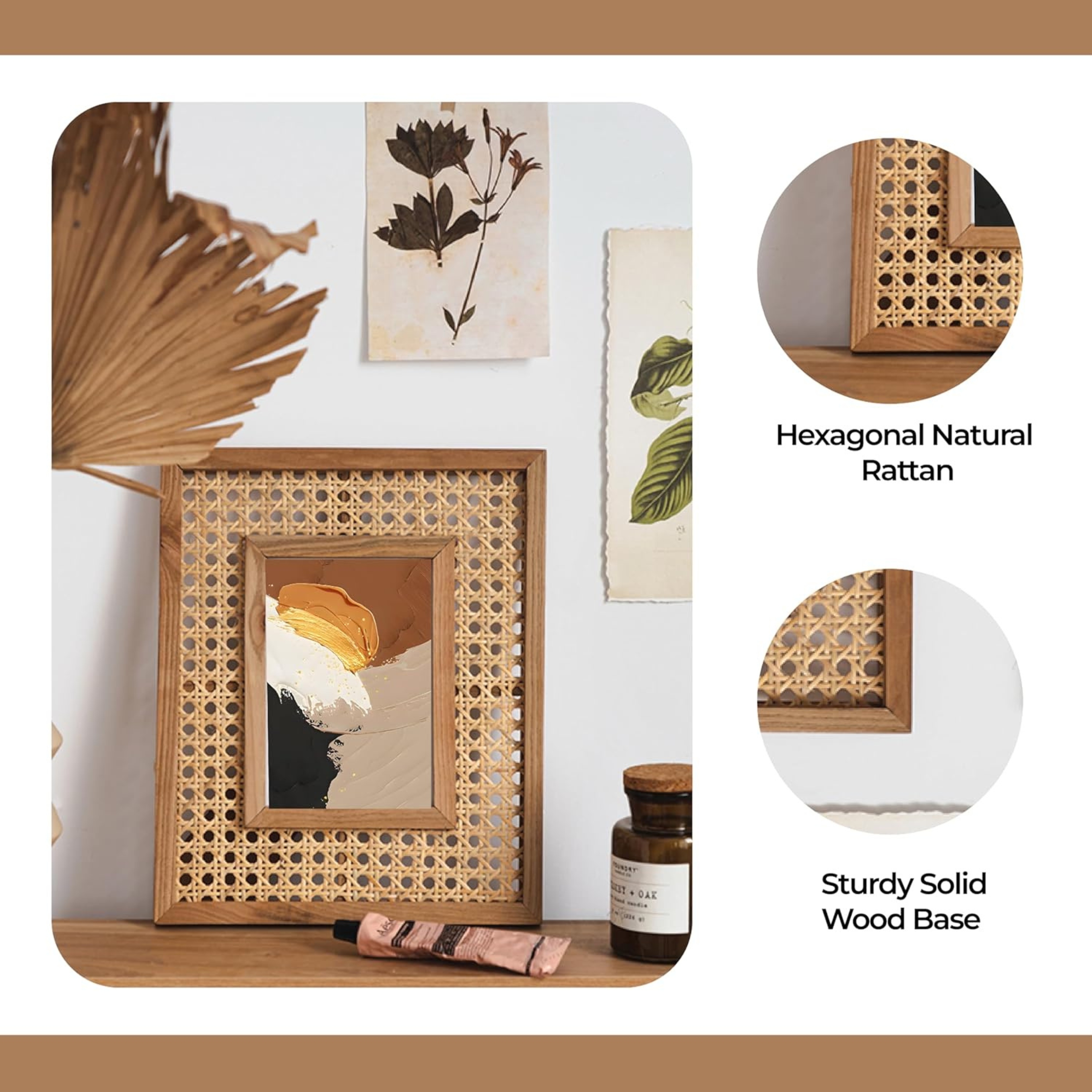 RetroVesta Handcrafted Wooden Photo Frame 