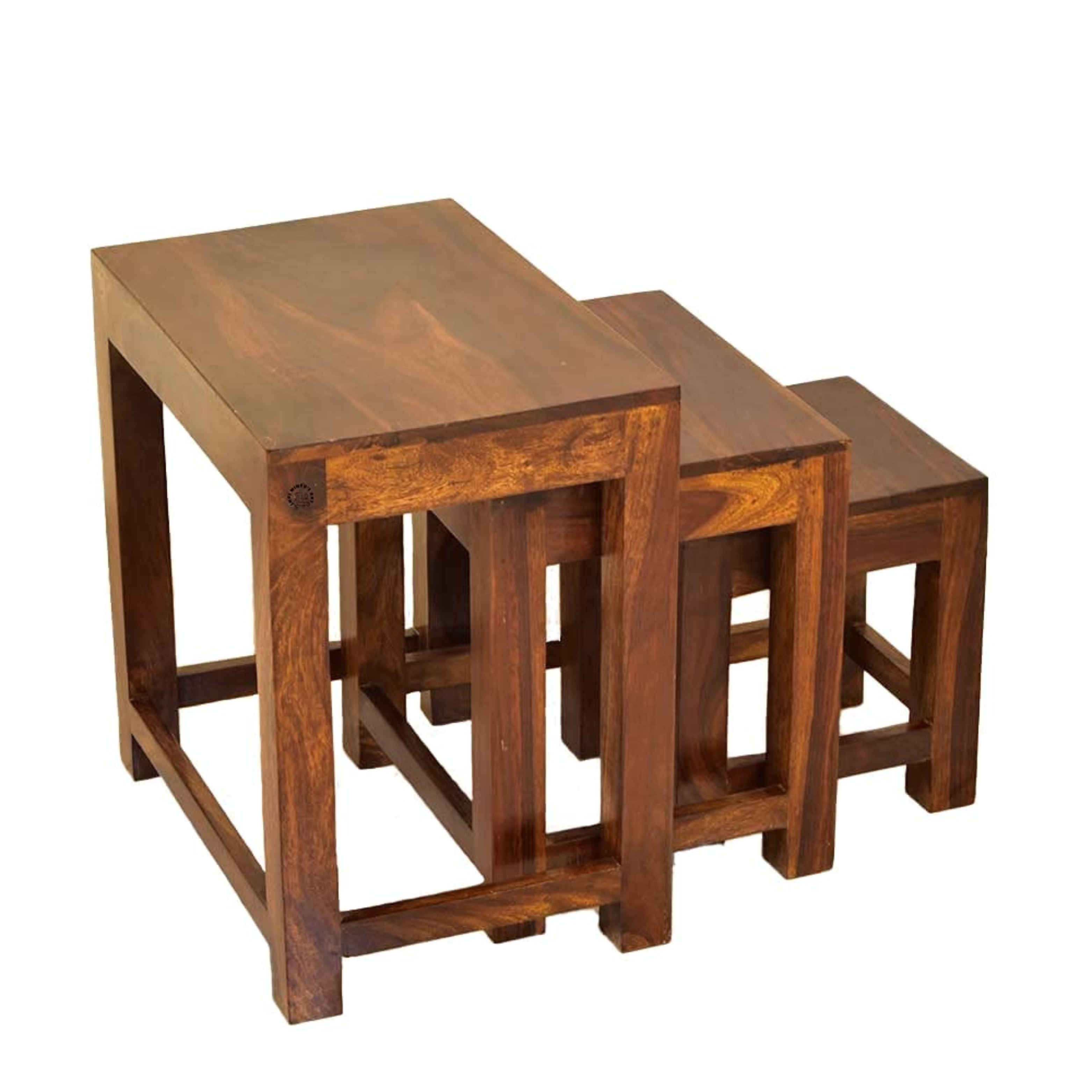 RetroVesta Set of Wooden Nesting Tables