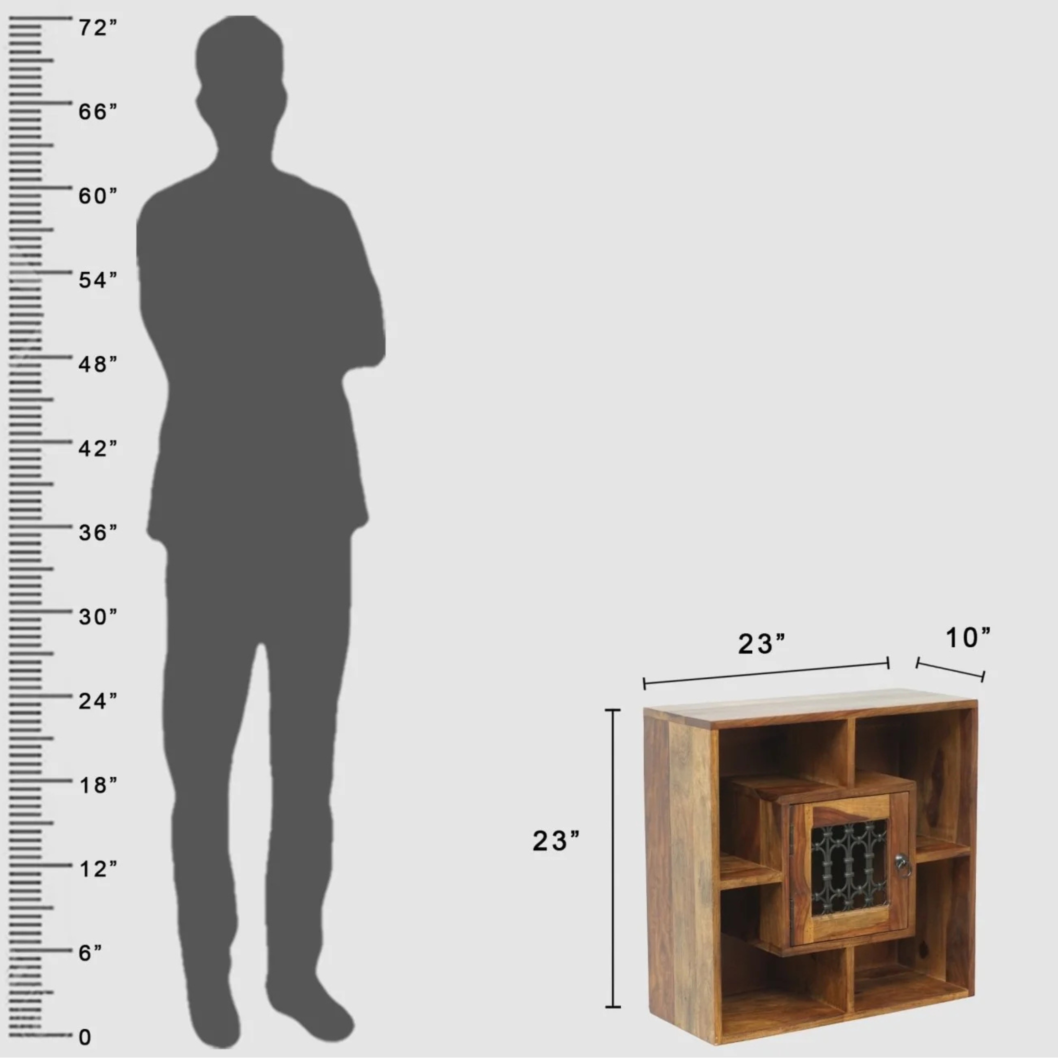 RetroVesta Wooden Wall-Mounted Shelf