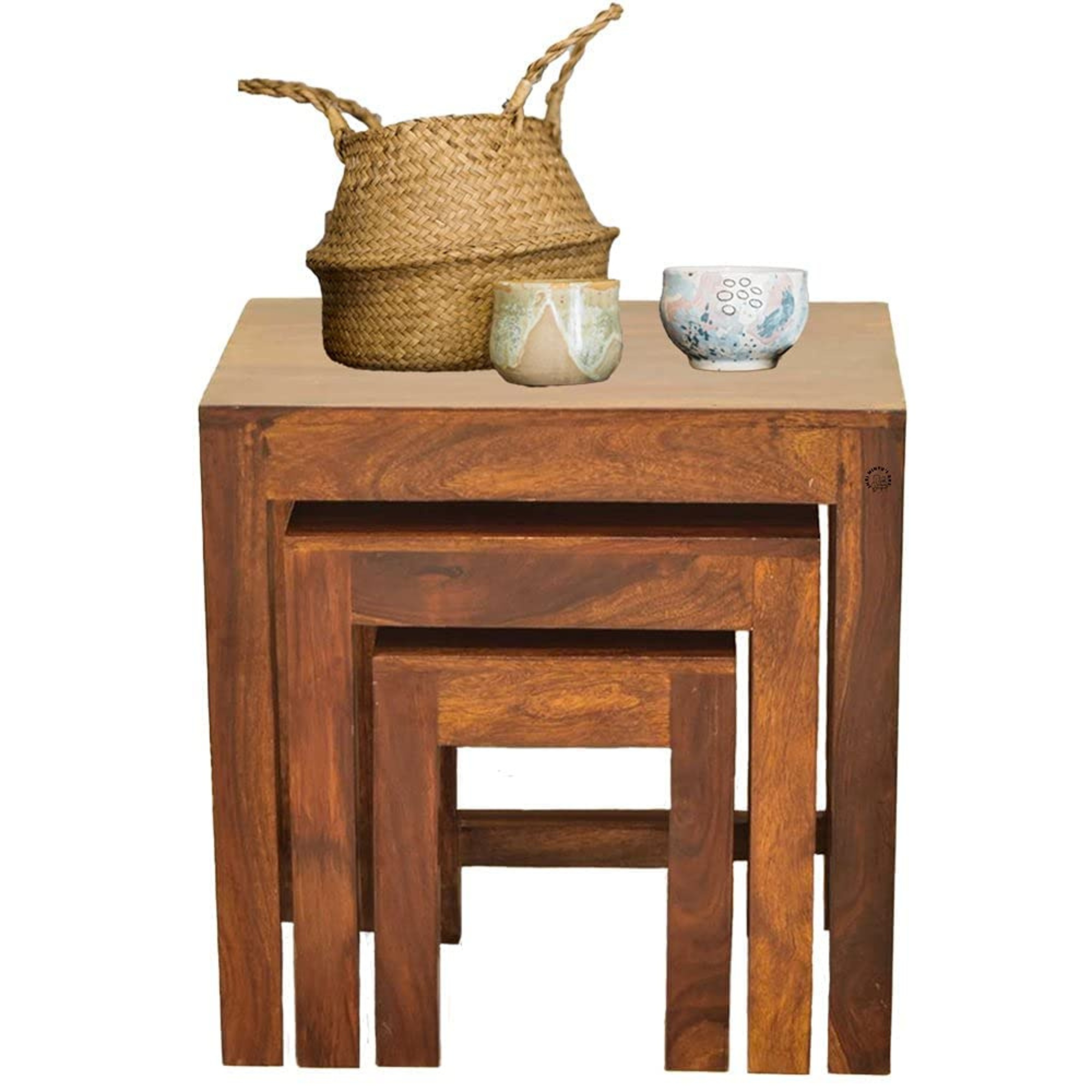RetroVesta Set of Wooden Nesting Tables