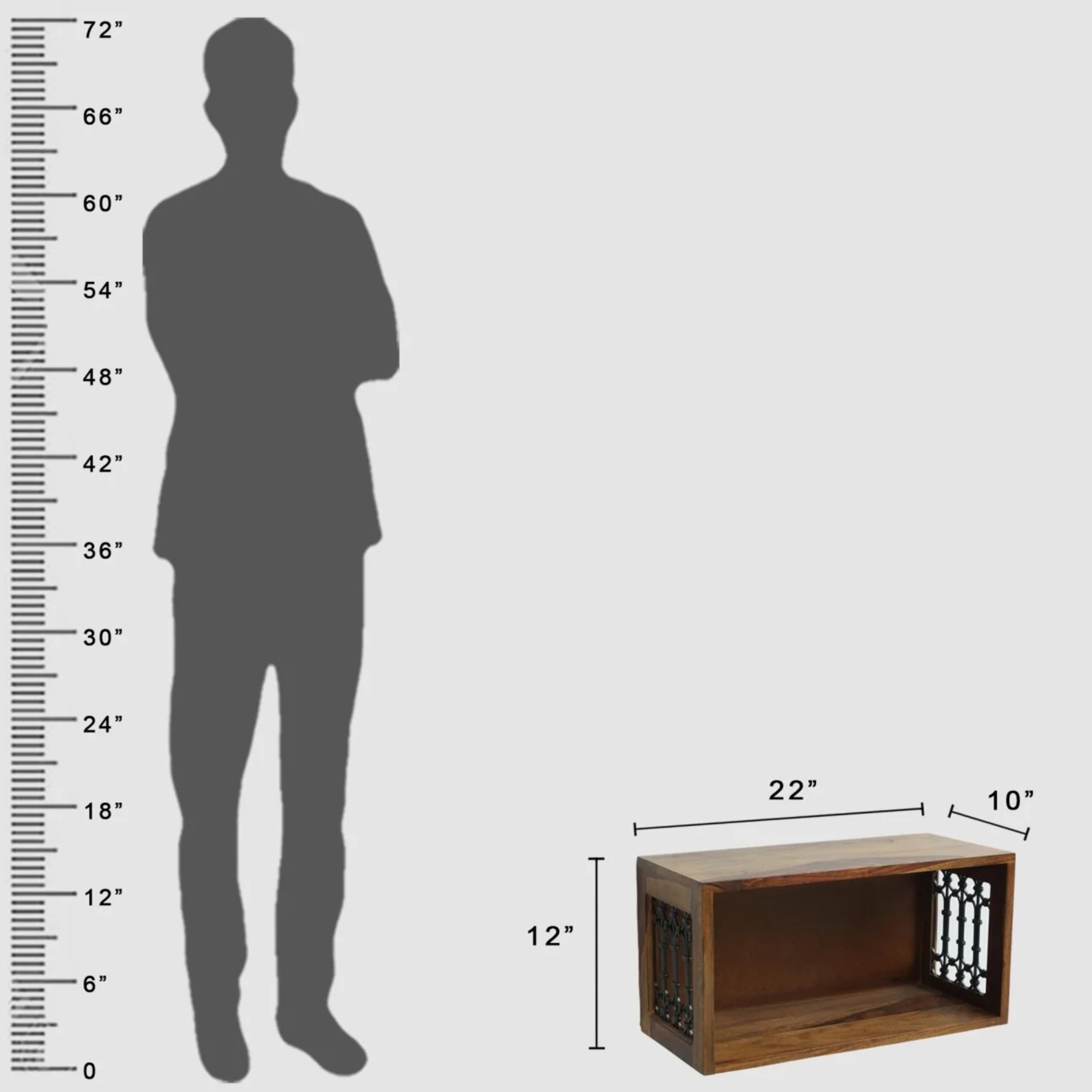 RetroVesta Handcrafted Wooden Shelf