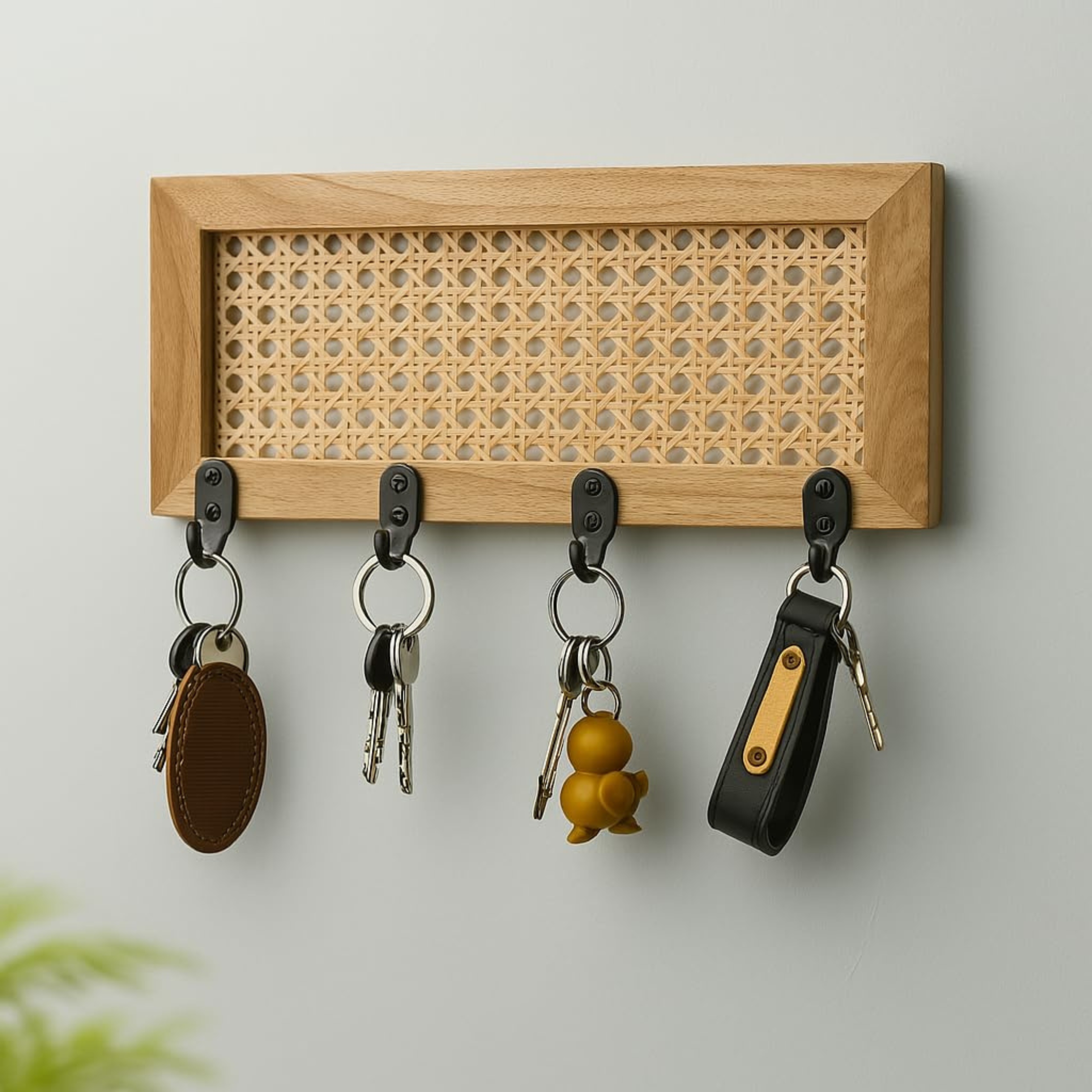 RetroVesta Wooden Key Holder with Hooks