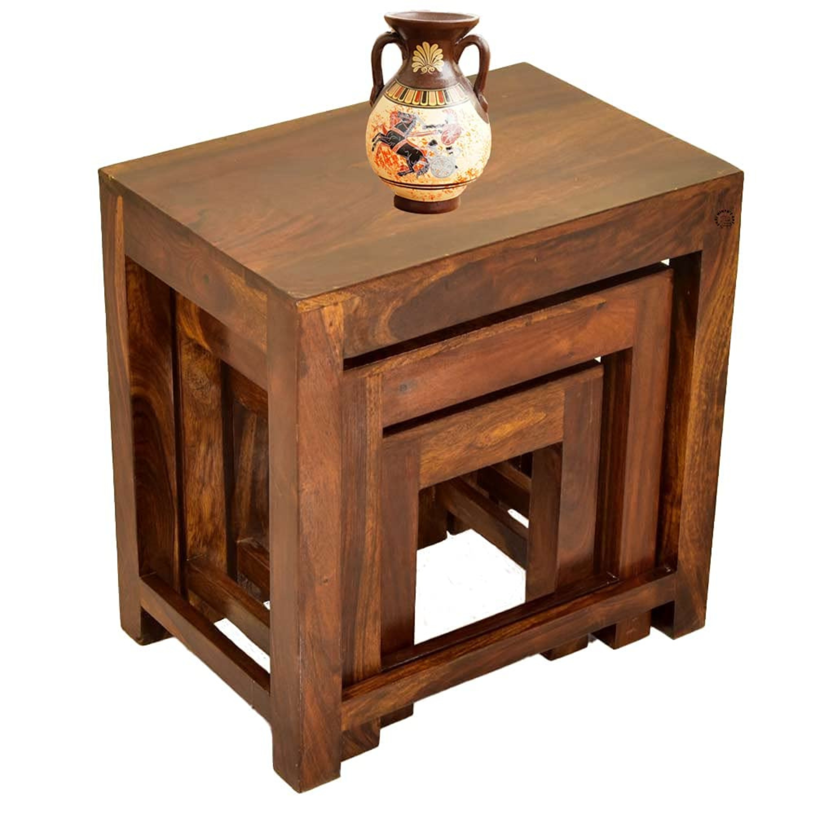 RetroVesta Set of Wooden Nesting Tables