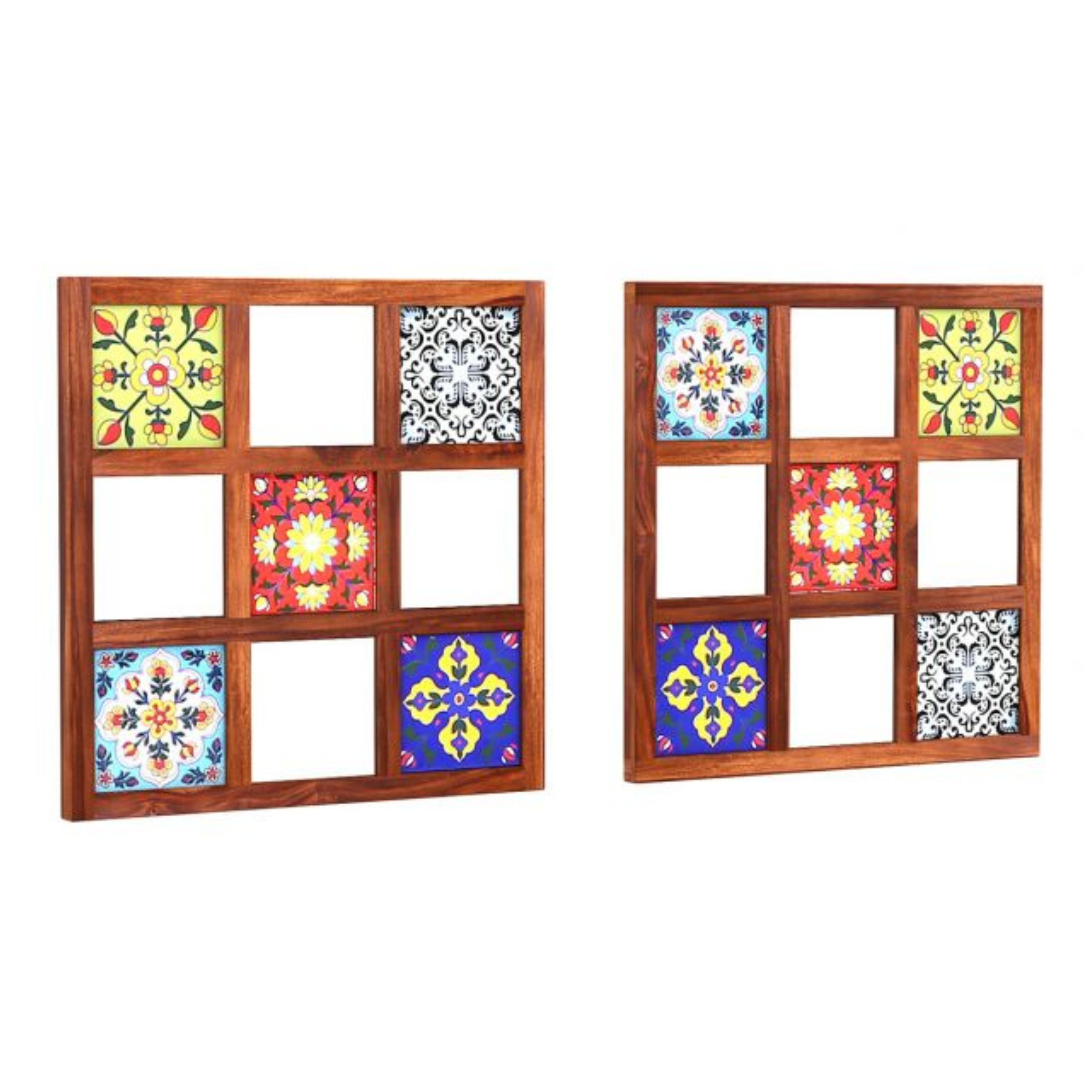 RetroVesta Decorative Wooden Mirror Wall Panels