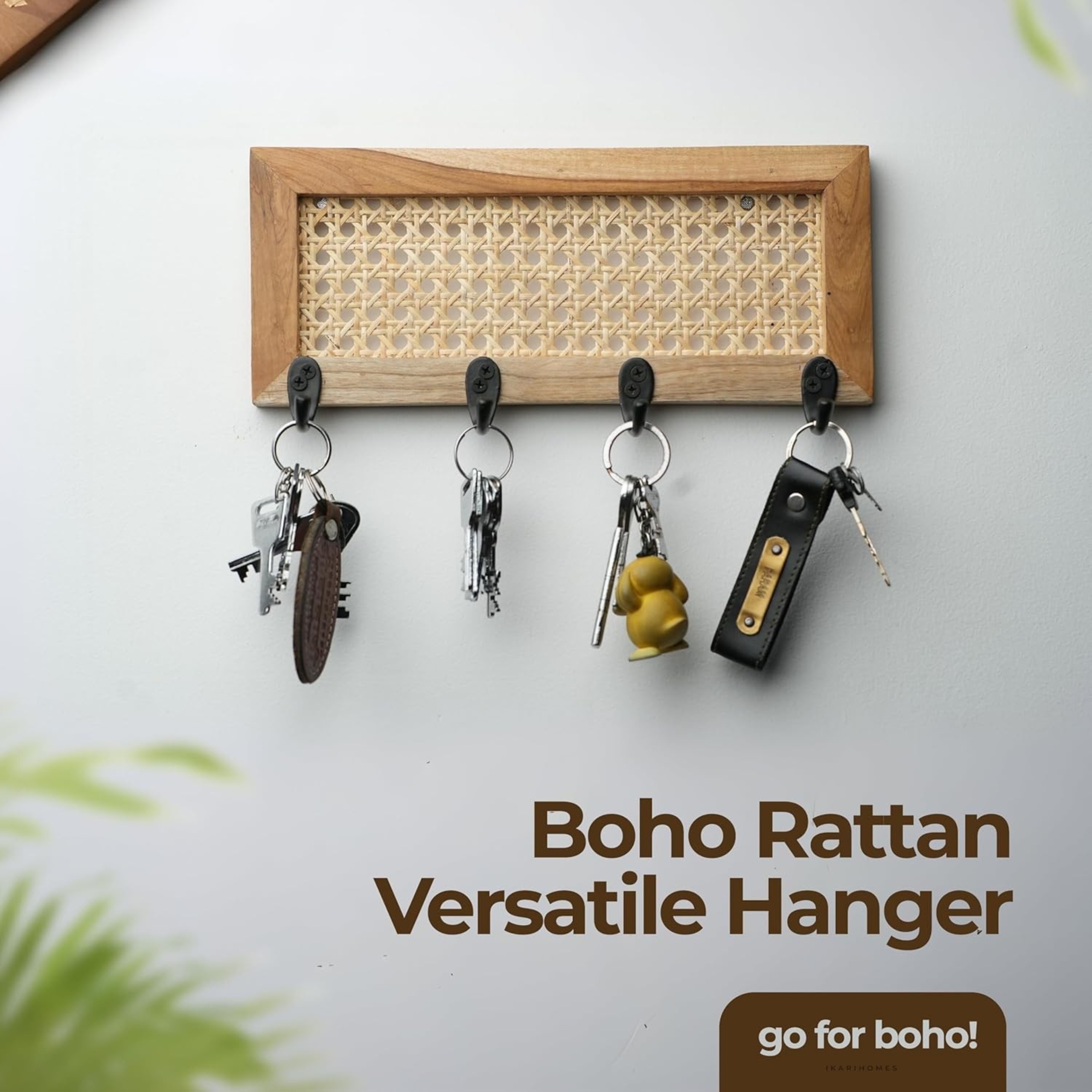 RetroVesta Wooden Key Holder with Hooks