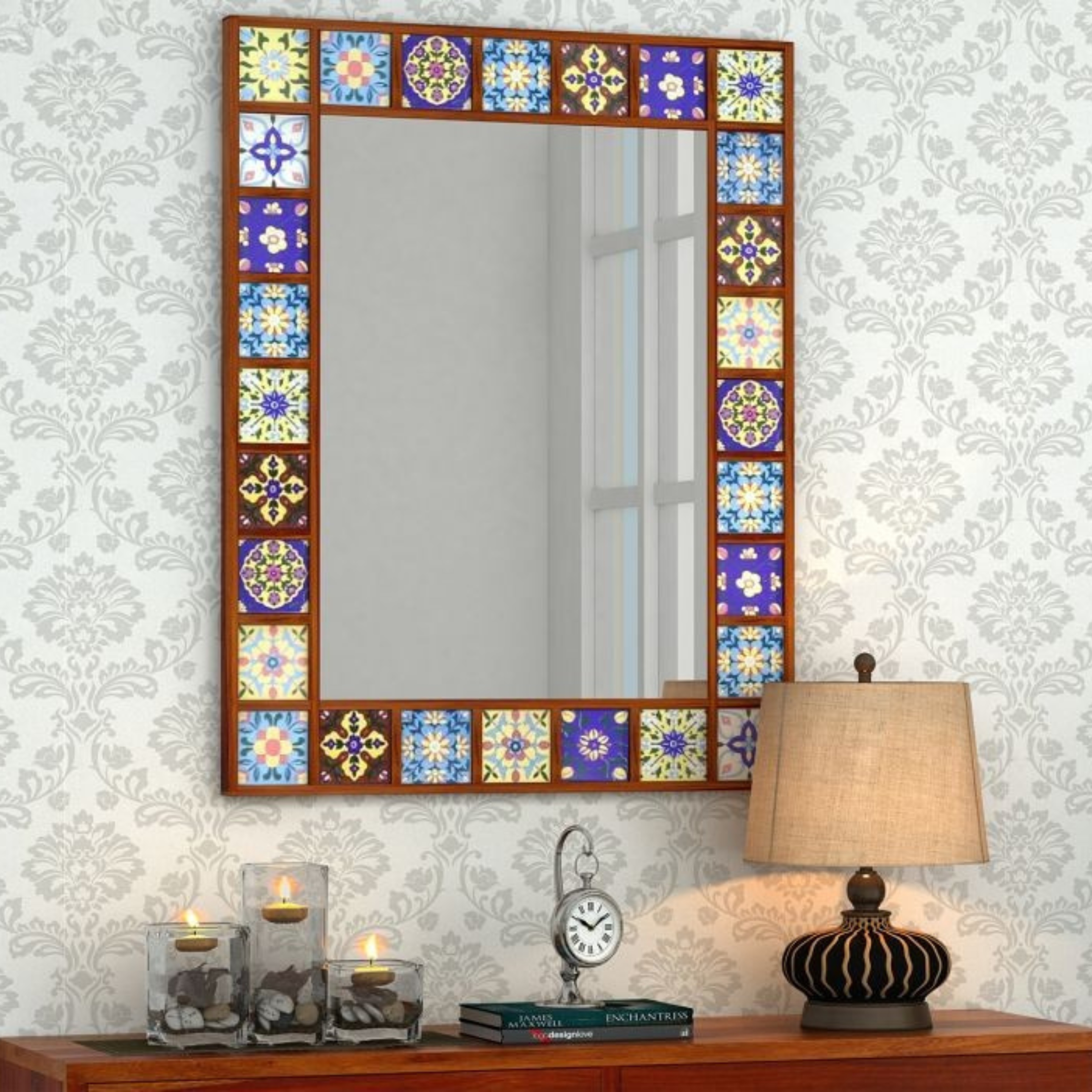 RetroVesta Handcrafted Mosaic Wall Mirror