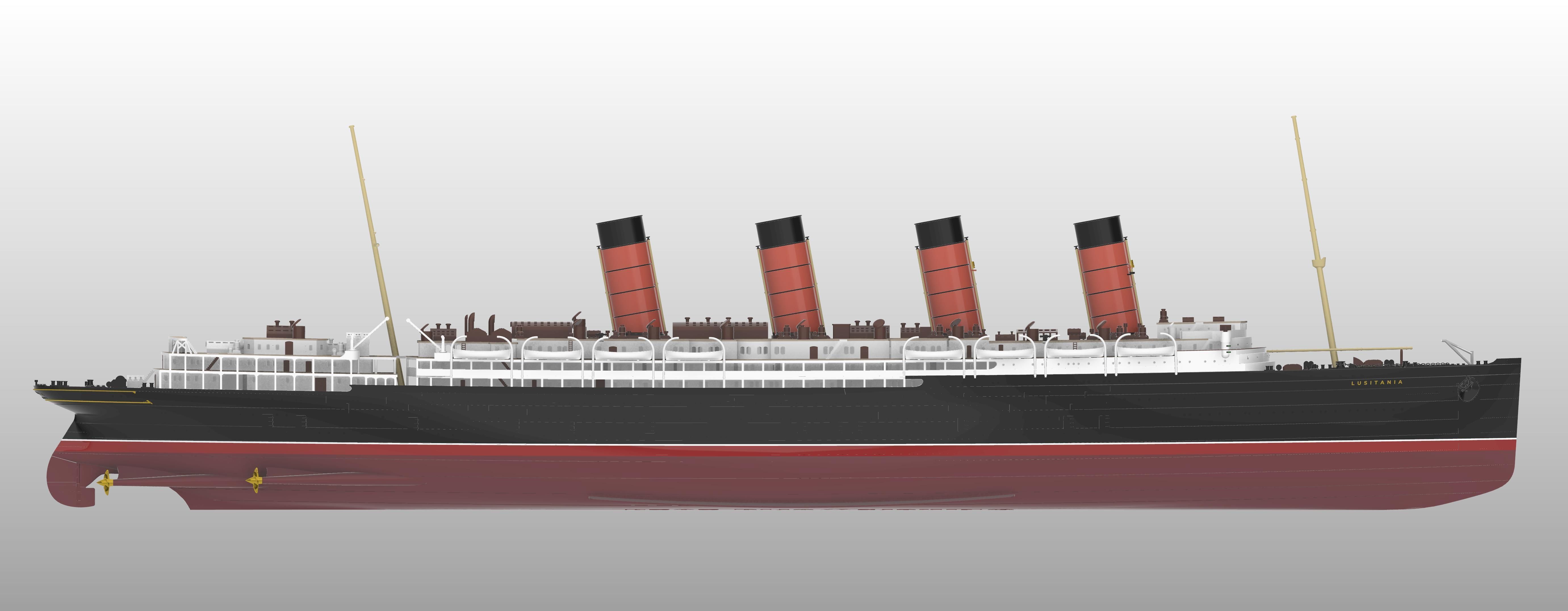 R.M.S. Lusitania 1/350 Model Kit
