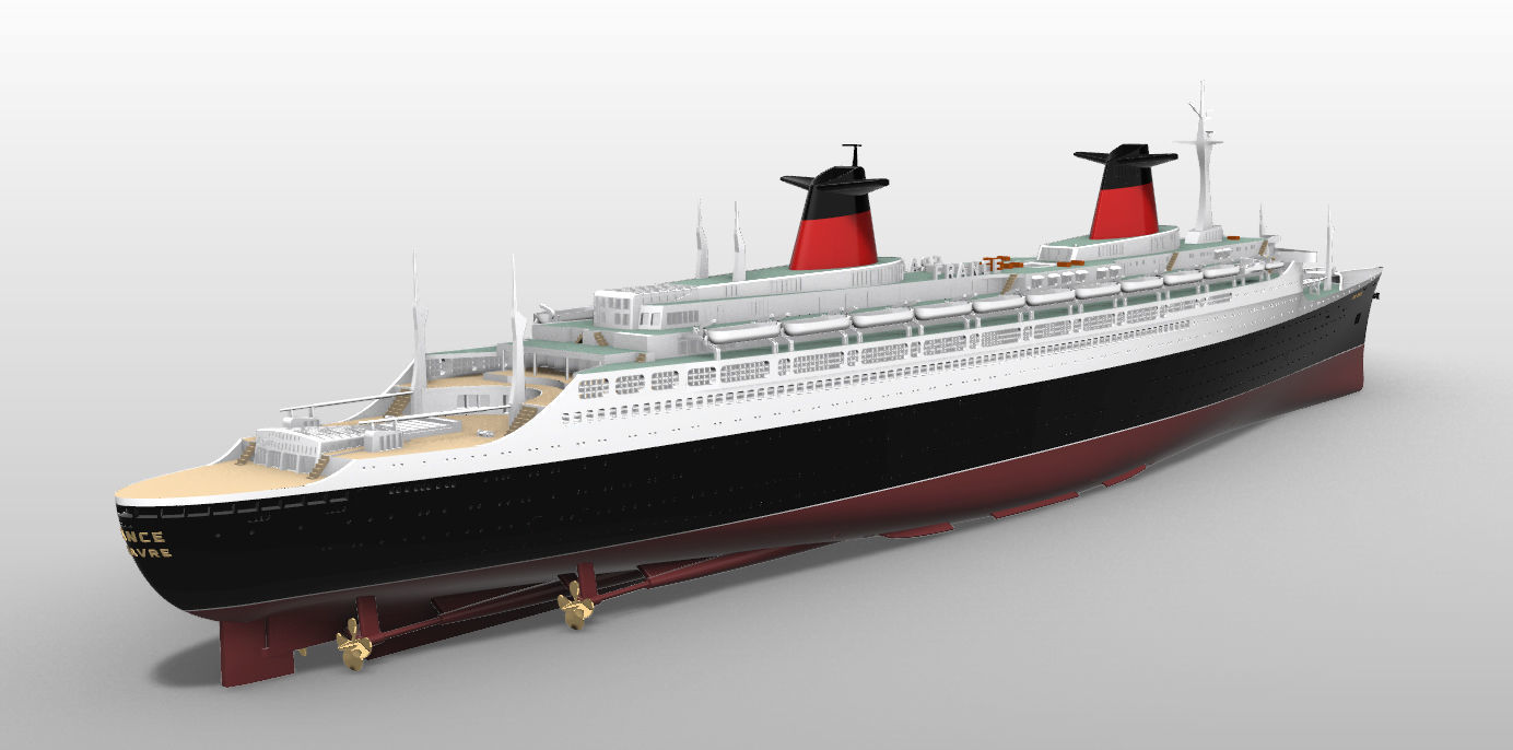 SS France (1962) ocean liner model kit