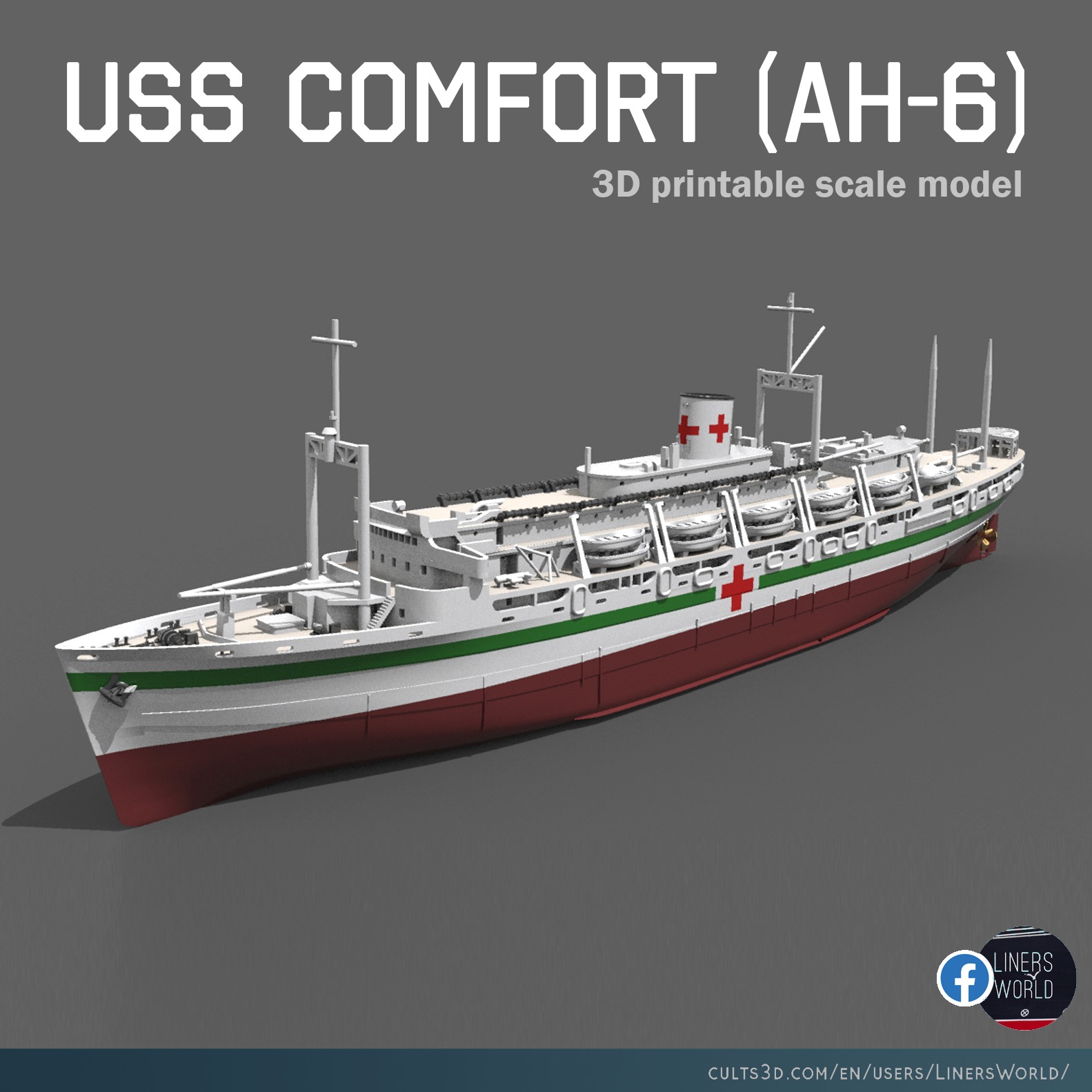 USS Comfort (AH-6) Model