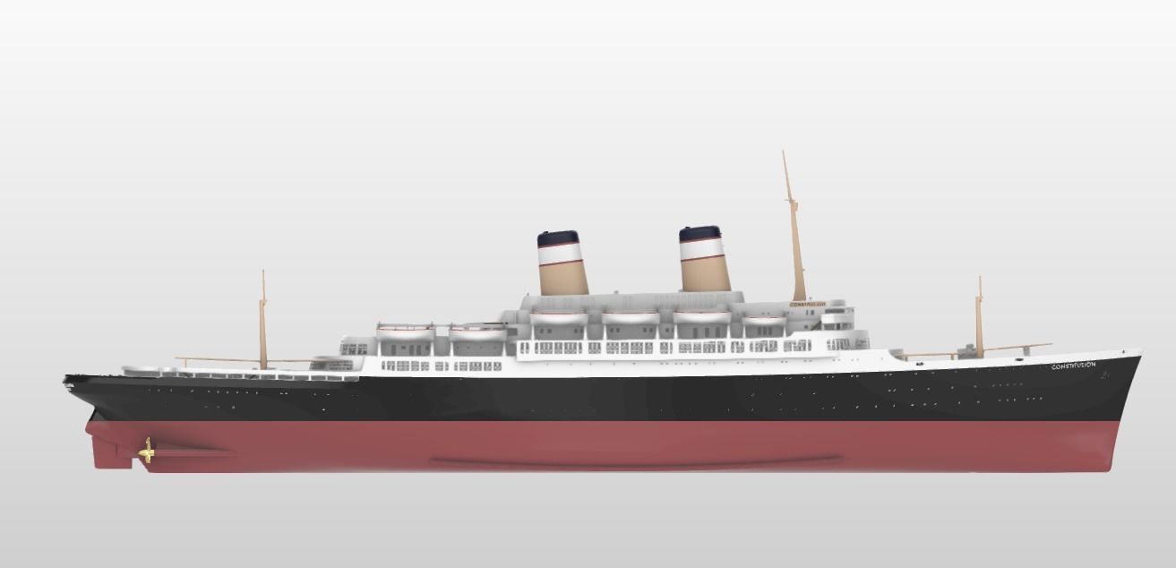 SS Constitution (as built)