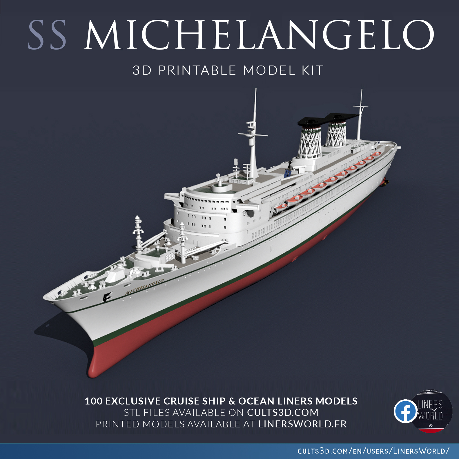 SS Michelangelo (1965) ocean liner model kit