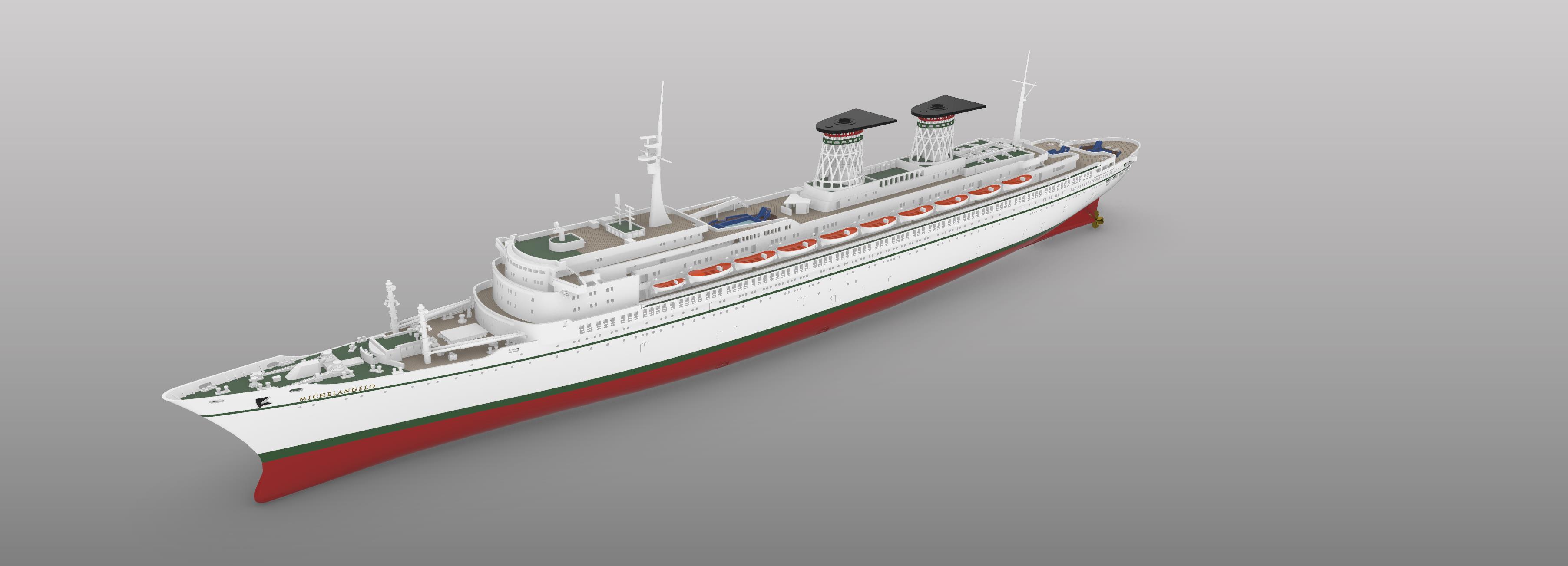 SS Michelangelo (1965) ocean liner model kit
