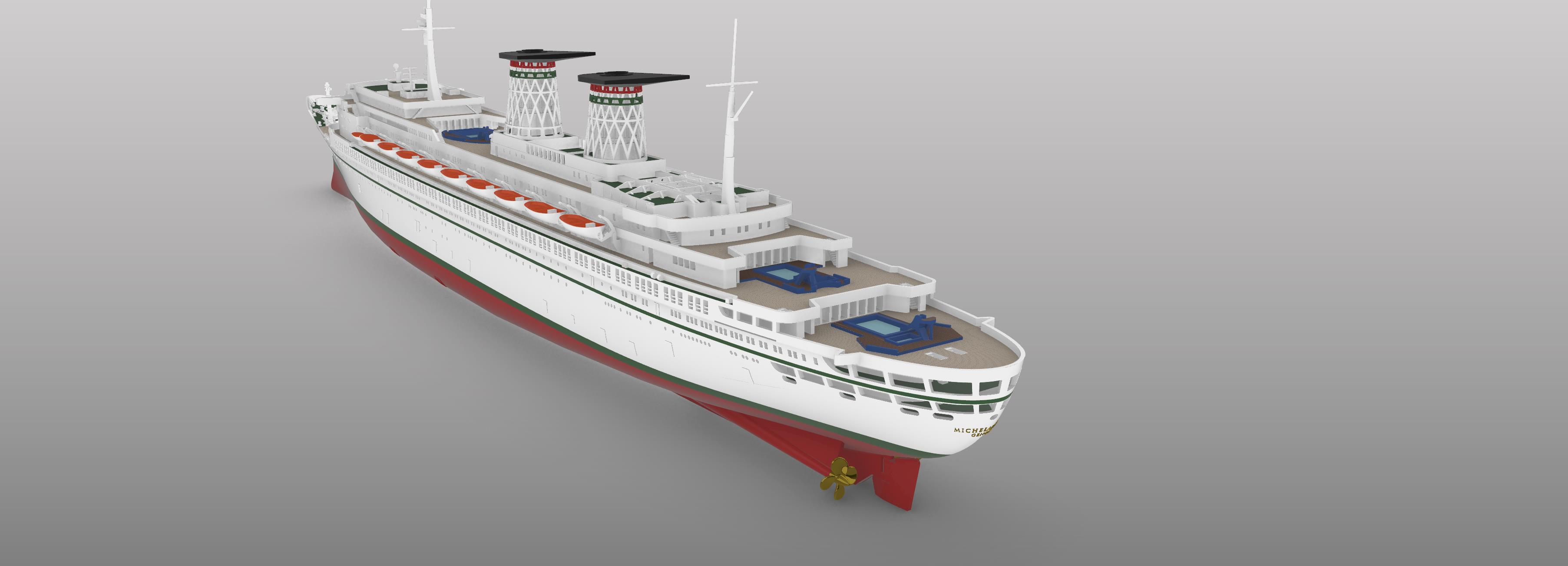 SS Michelangelo (1965) ocean liner model kit
