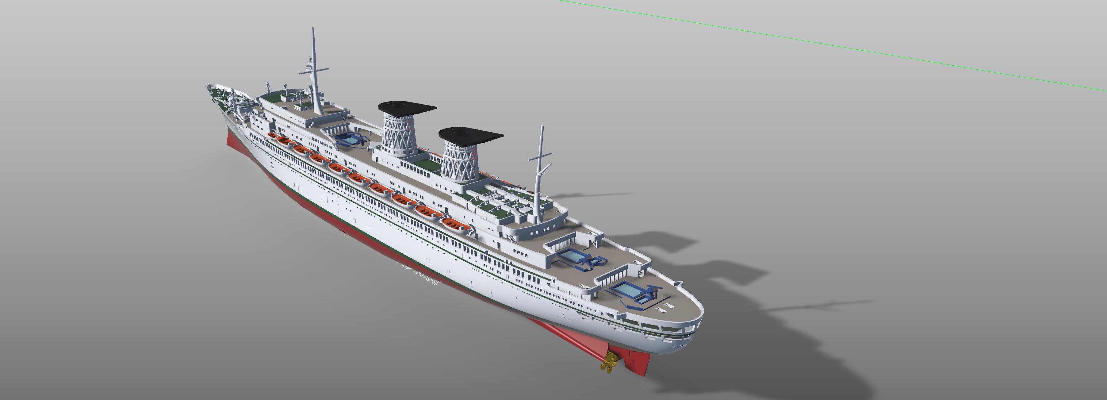 SS MICHELANGELO Italian ocean liner model
