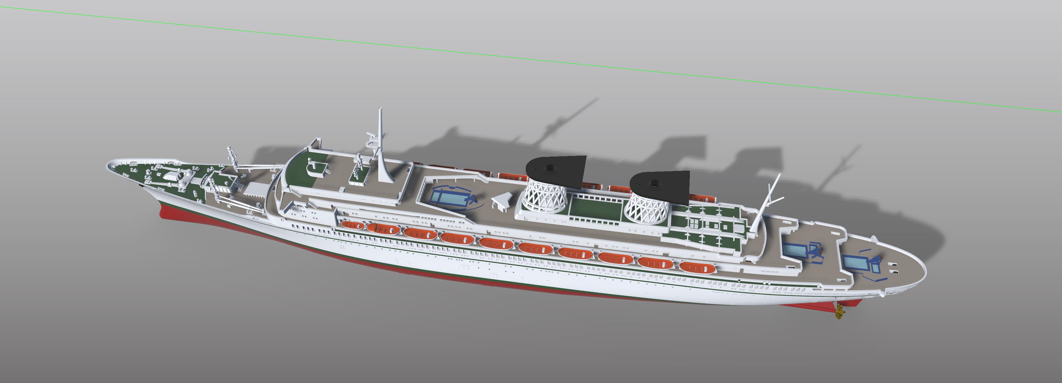 SS MICHELANGELO Italian ocean liner model