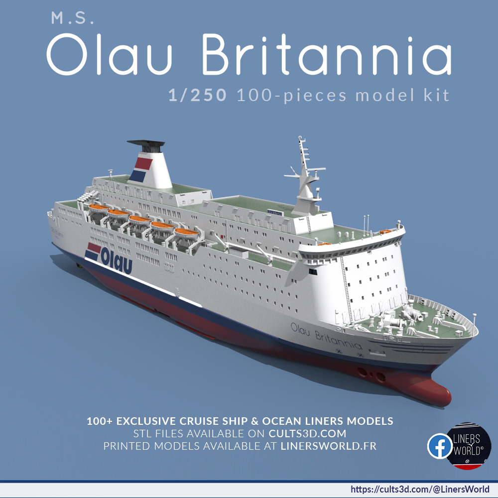 MS OLAU BRITANNIA ferry 1/250 model kit