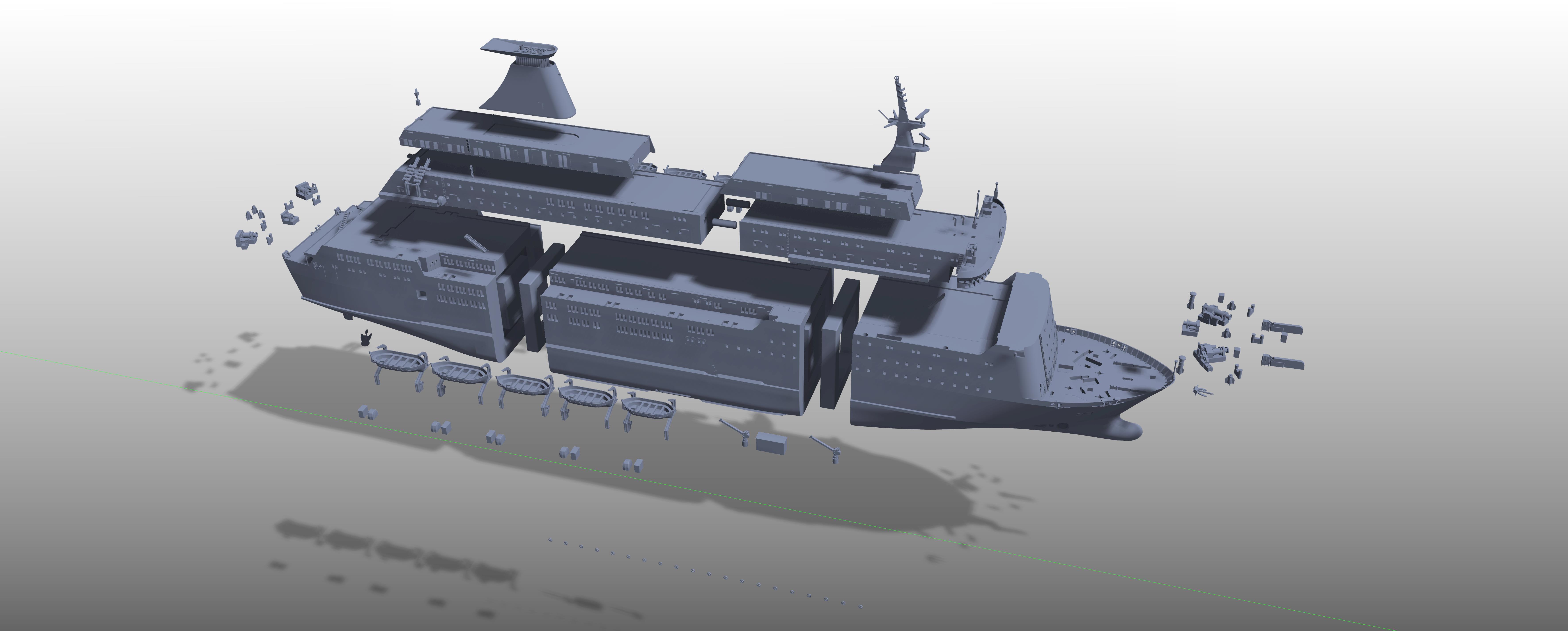 MS OLAU BRITANNIA ferry 1/250 model kit 
